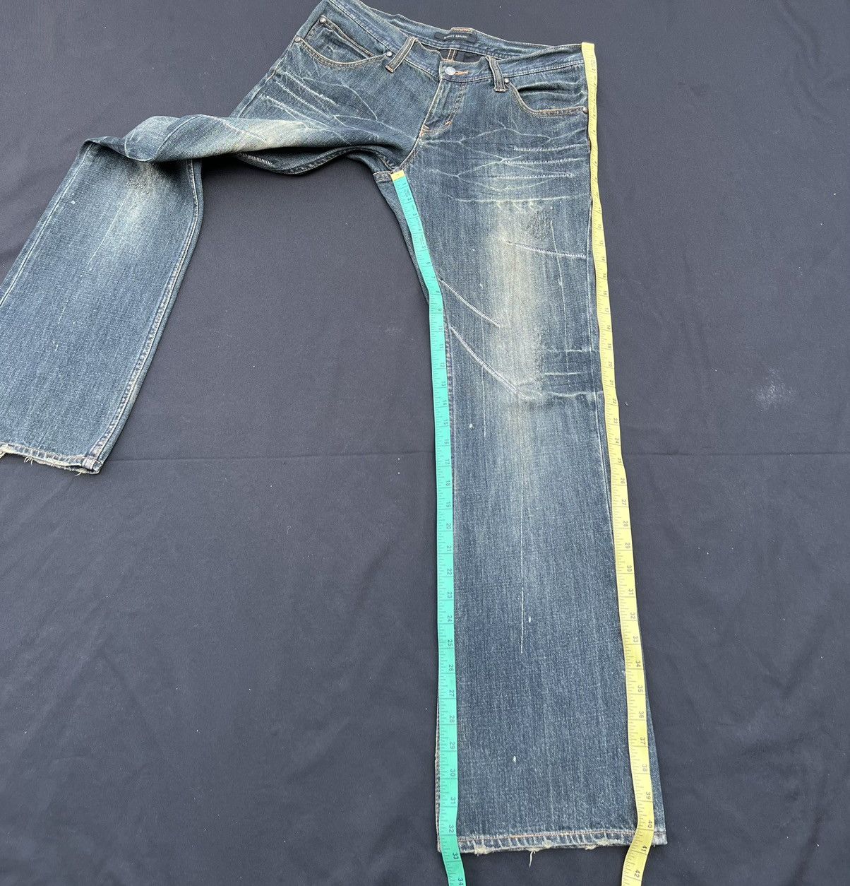 Vintage Flare Memory Special Japan Distress Painter Denim Jeans Size US 32 / EU 48 - 4 Thumbnail
