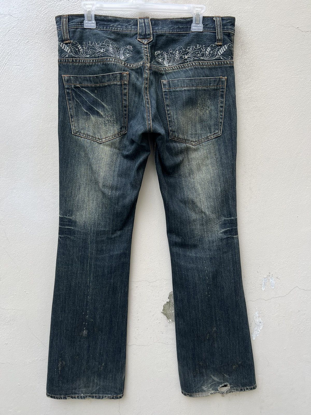 Vintage Flare Memory Special Japan Distress Painter Denim Jeans Size US 32 / EU 48 - 16 Thumbnail