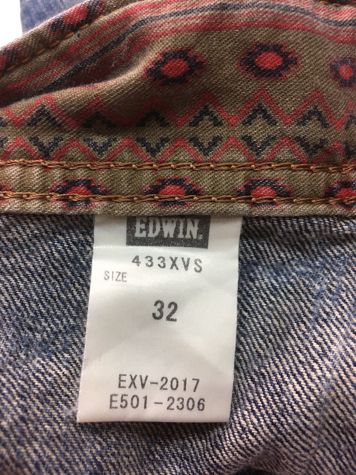 Edwin × Vintage Vintage edwin exclusive vintage Aztec Navajo bush pant denim Size US 33 - 16 Thumbnail