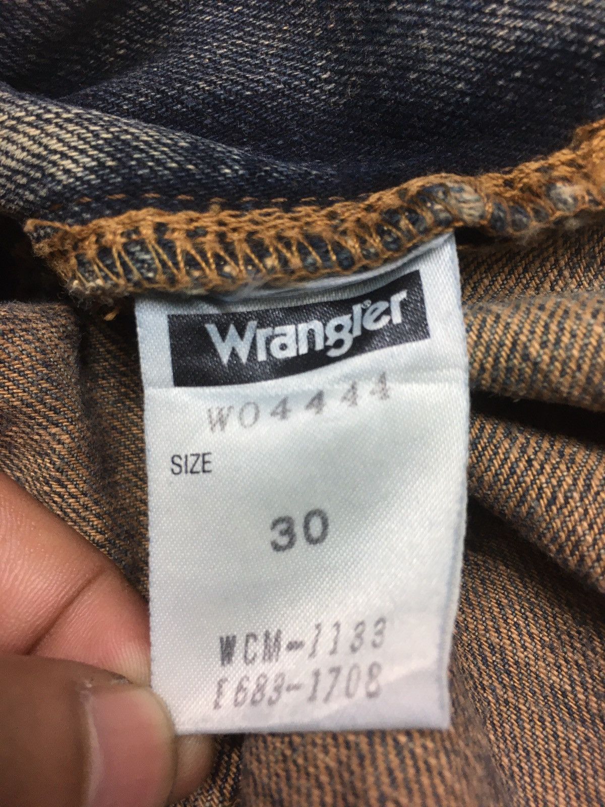 Vintage × Wrangler Vintage wrangler western distressed denim Size US 29 - 13 Thumbnail