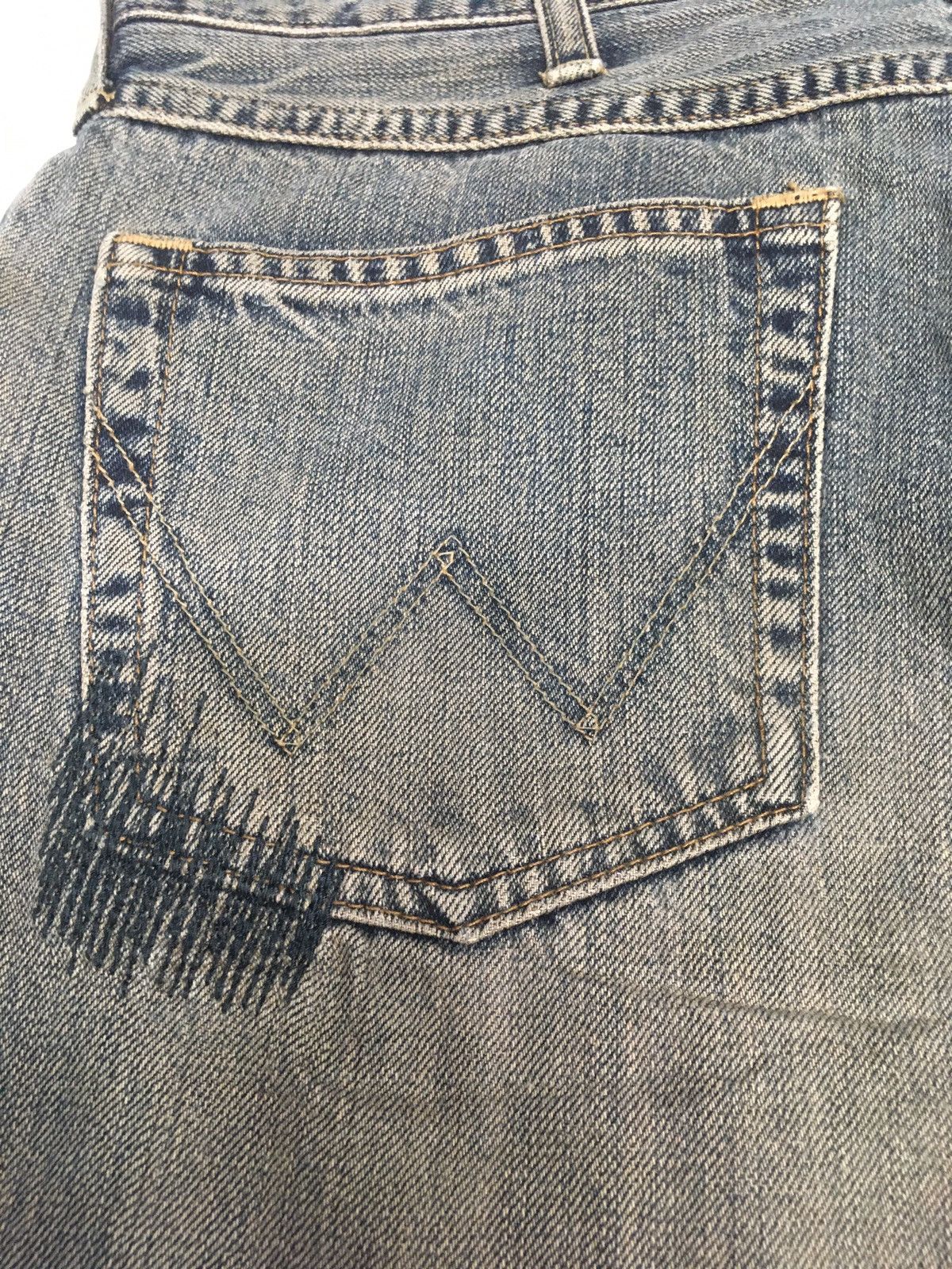 Vintage × Wrangler Vintage wrangler western distressed denim Size US 29 - 10 Thumbnail