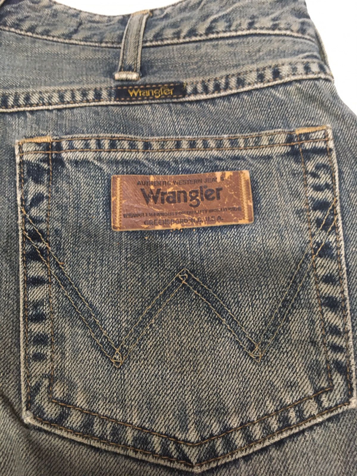 Vintage × Wrangler Vintage wrangler western distressed denim Size US 29 - 11 Thumbnail