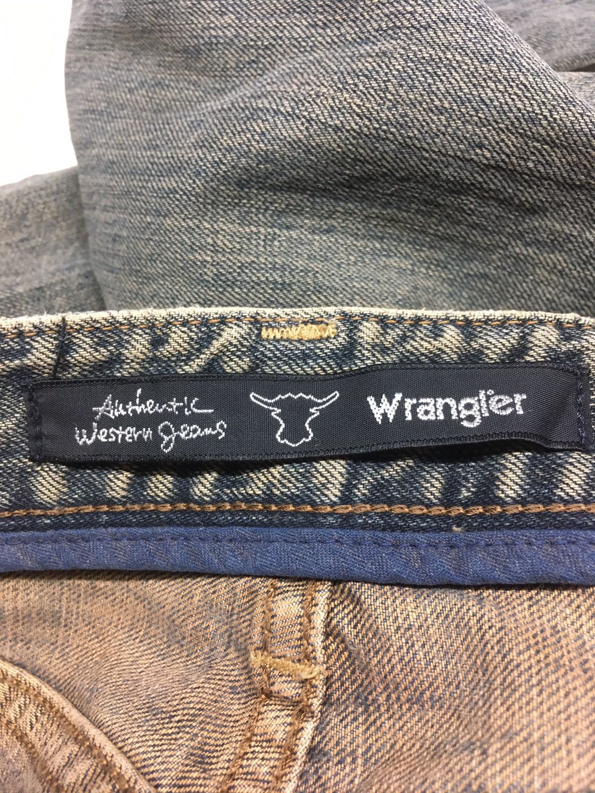 Vintage × Wrangler Vintage wrangler western distressed denim Size US 29 - 12 Thumbnail