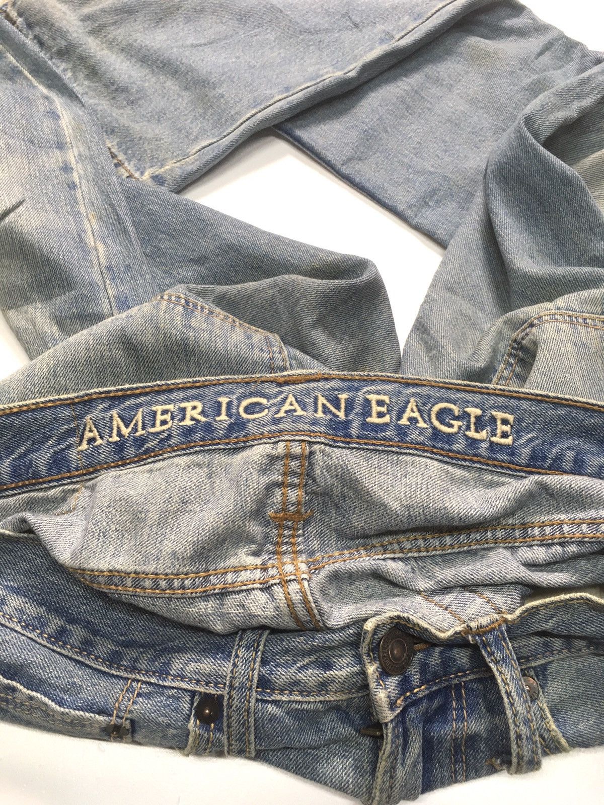 American Eagle Outfitters × Vintage Vintage American eagle outfitters distressed blue wash denim Size US 32 / EU 48 - 12 Thumbnail