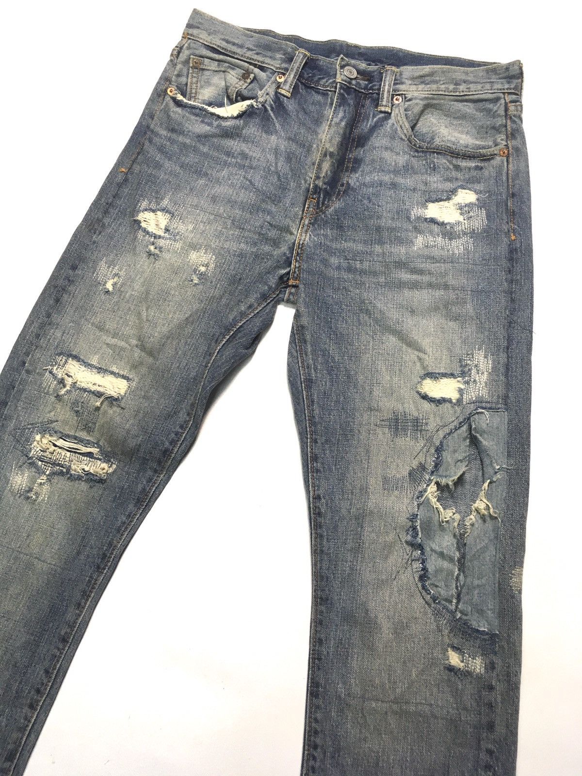 Levi's Vintage Clothing × Vintage Vintage y2k Levi’s 522 distressed grunge fashion denim Size US 30 / EU 46 - 1 Thumbnail