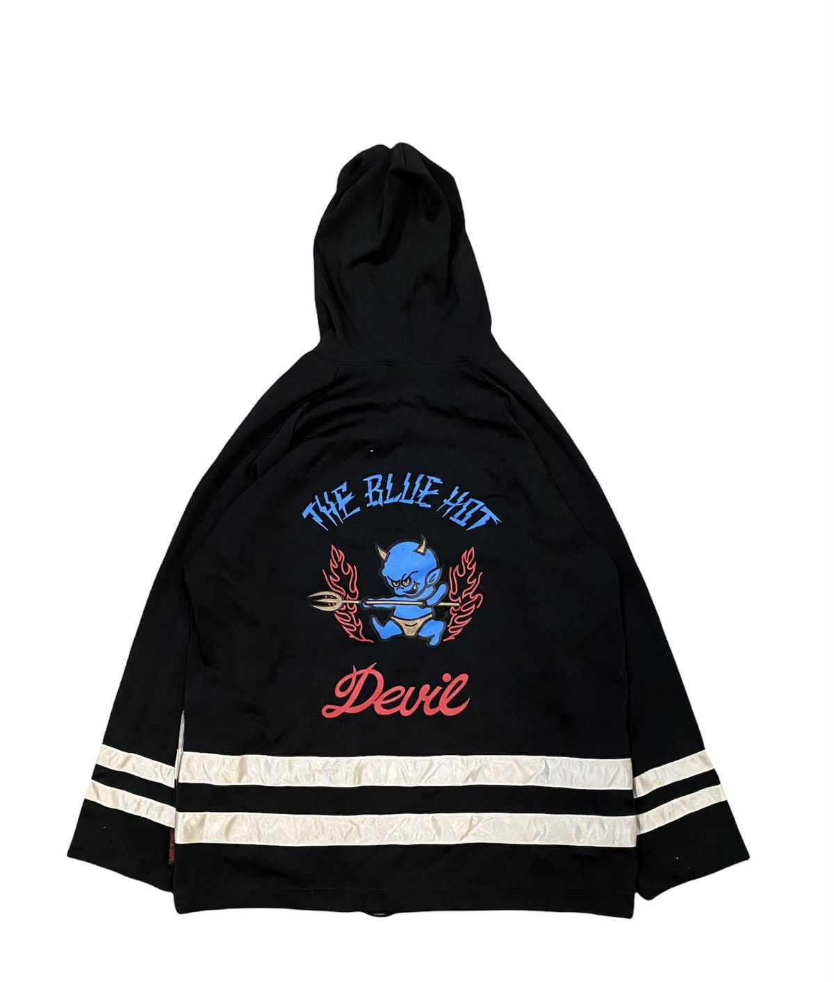 Vintage 90's DOG TOWN The blue Hot devil Hoodie | Grailed