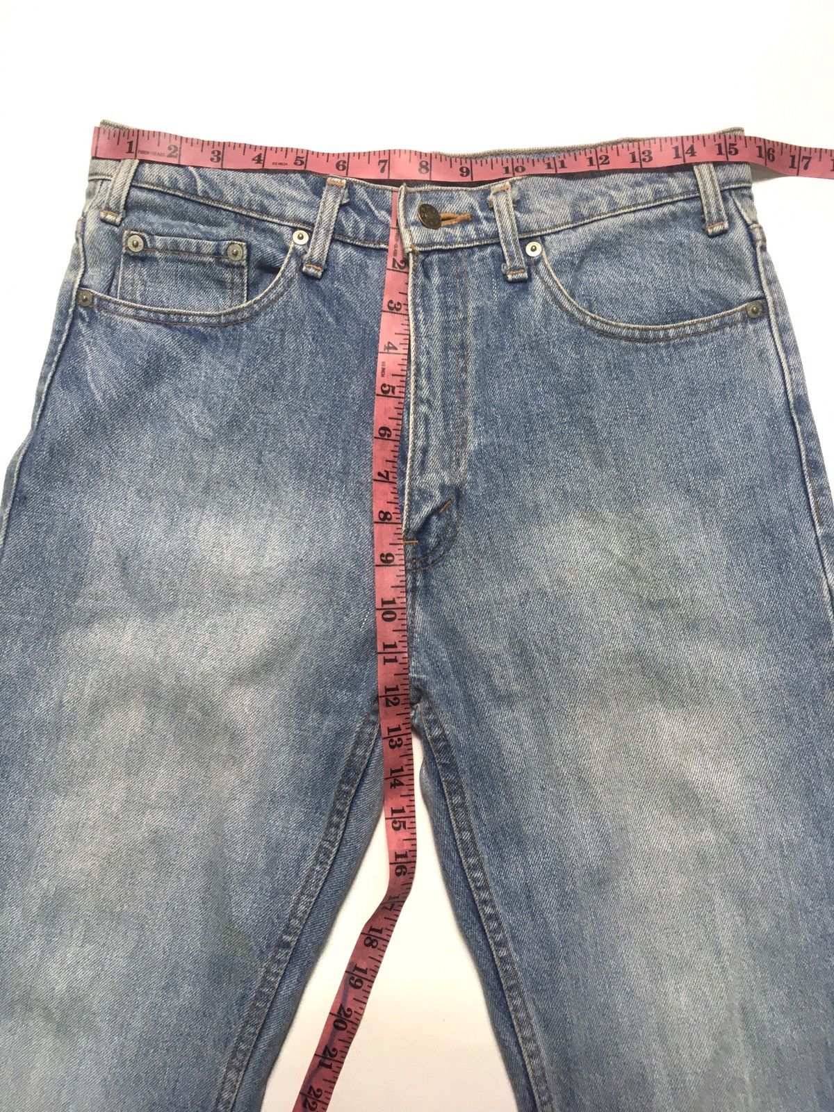 Levi's Vintage Clothing × Vintage Vintage ‘90 Levi’s gray tab blue wash distressed denim Size US 31 - 3 Thumbnail