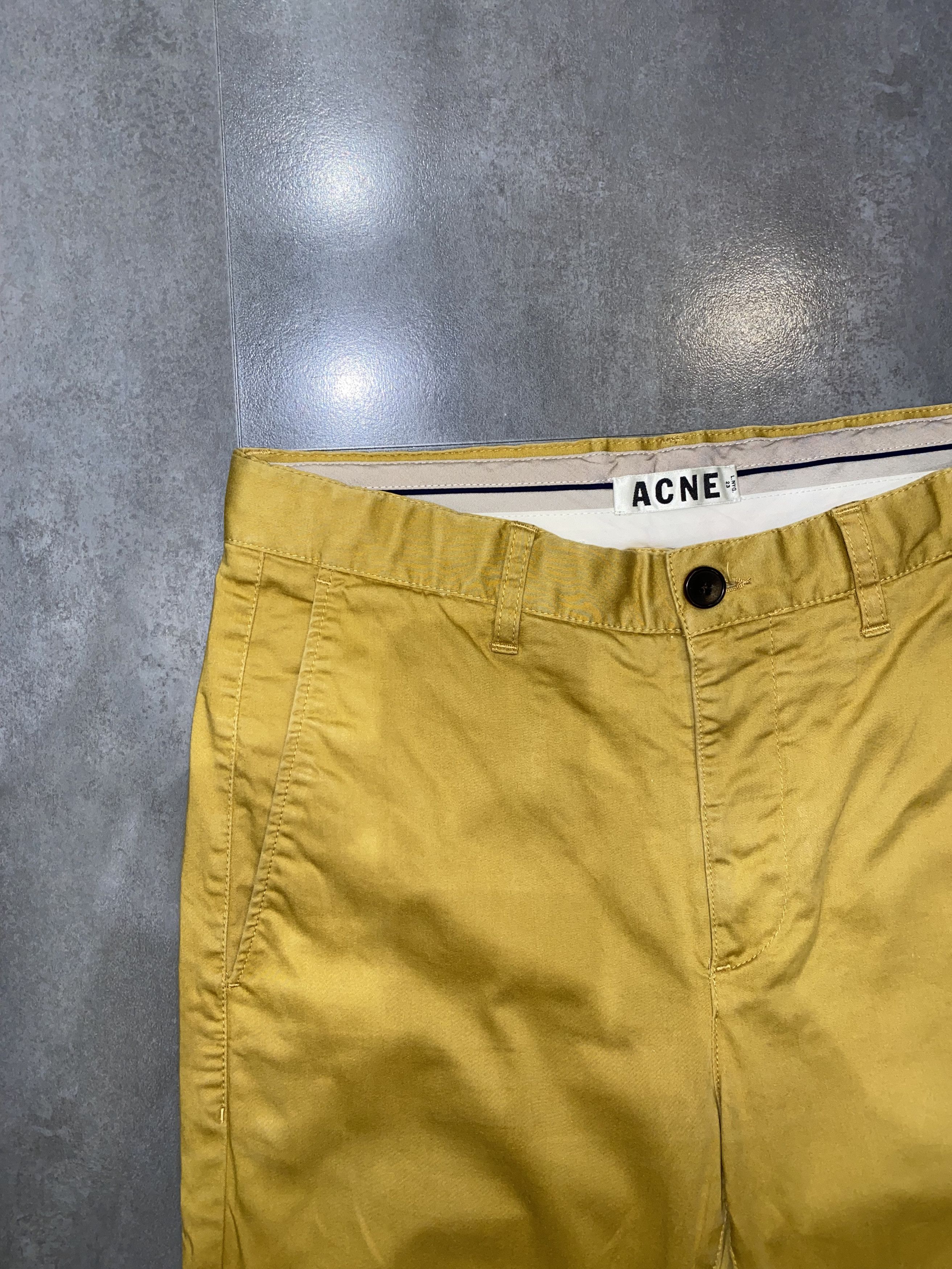 Acne Studios SS13 Acne Studios Roc Satin Mustard Casual Pants Size US 32 / EU 48 - 2 Thumbnail