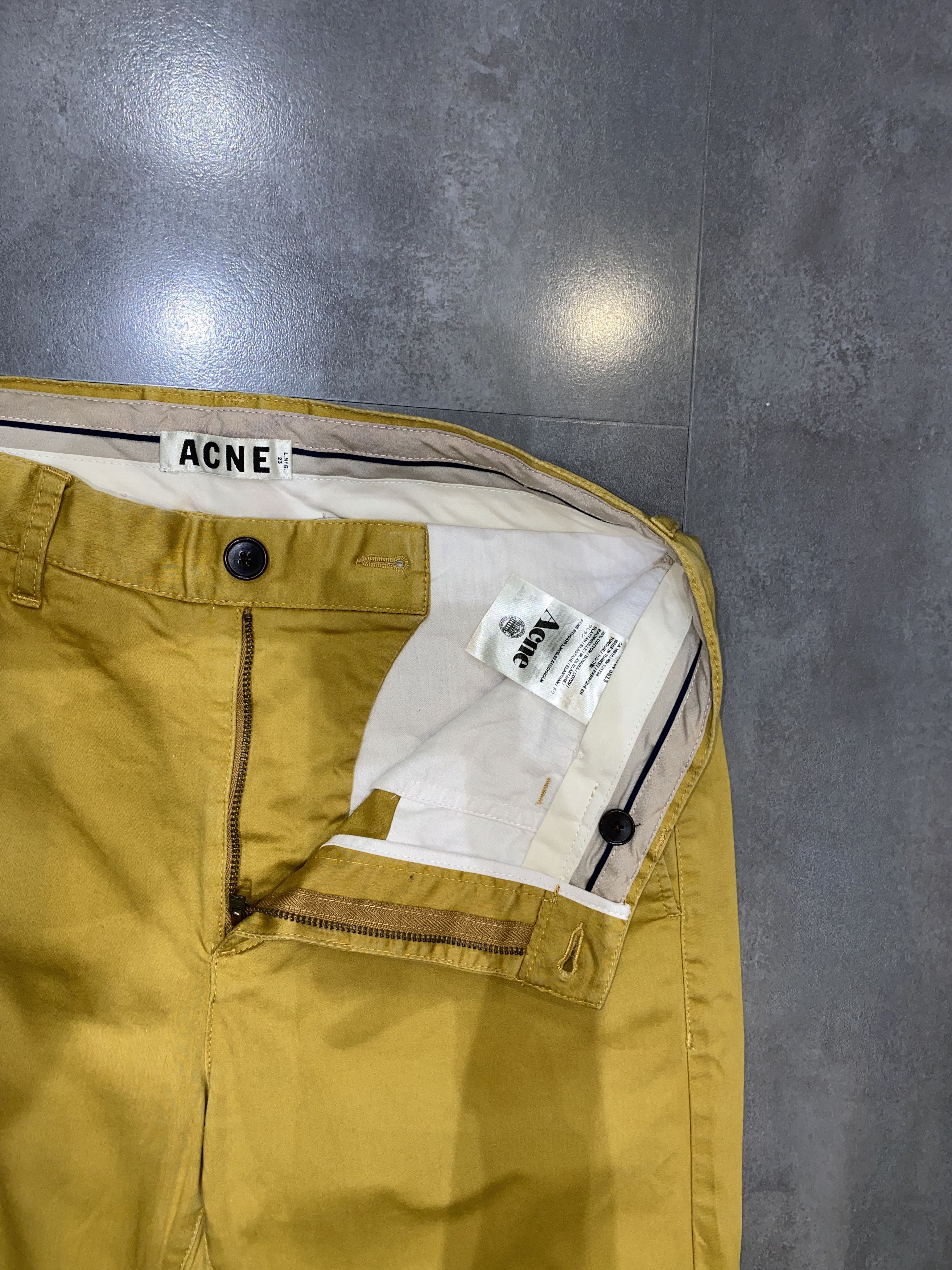 Acne Studios SS13 Acne Studios Roc Satin Mustard Casual Pants Size US 32 / EU 48 - 12 Thumbnail