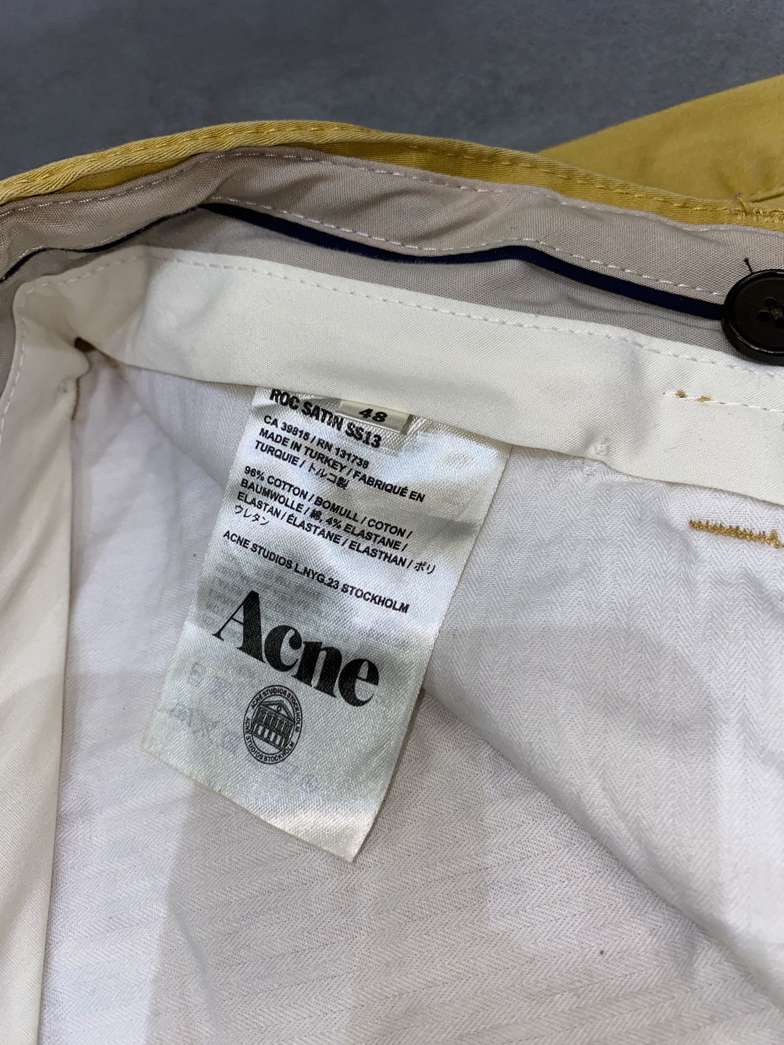 Acne Studios SS13 Acne Studios Roc Satin Mustard Casual Pants Size US 32 / EU 48 - 13 Thumbnail