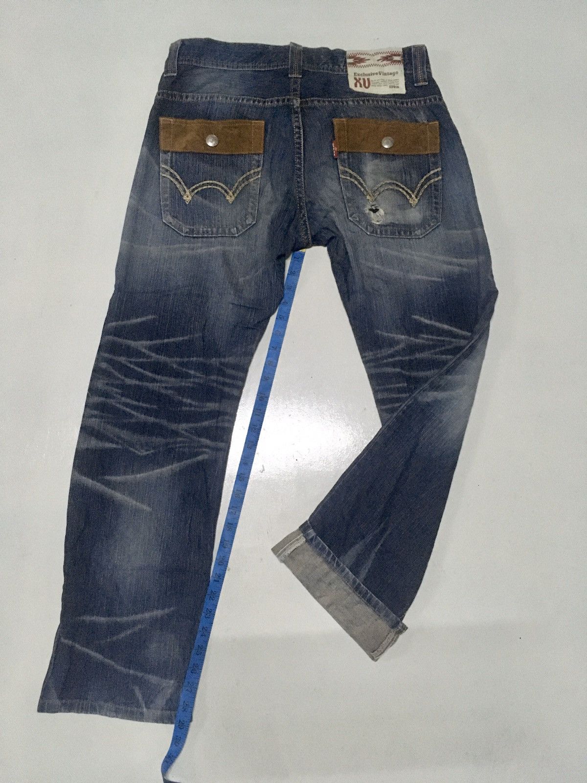 Vintage edwin Xv Aztec Navajo bush pants distressed denim