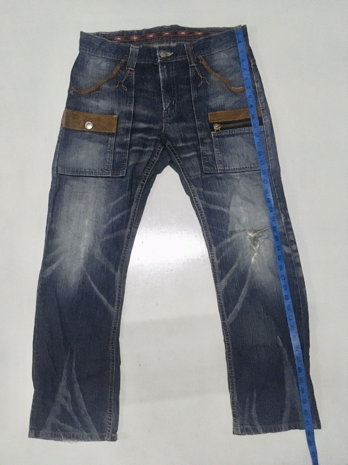 Edwin × Vintage Vintage edwin Xv Aztec Navajo bush pants distressed denim Size US 34 / EU 50 - 3 Thumbnail