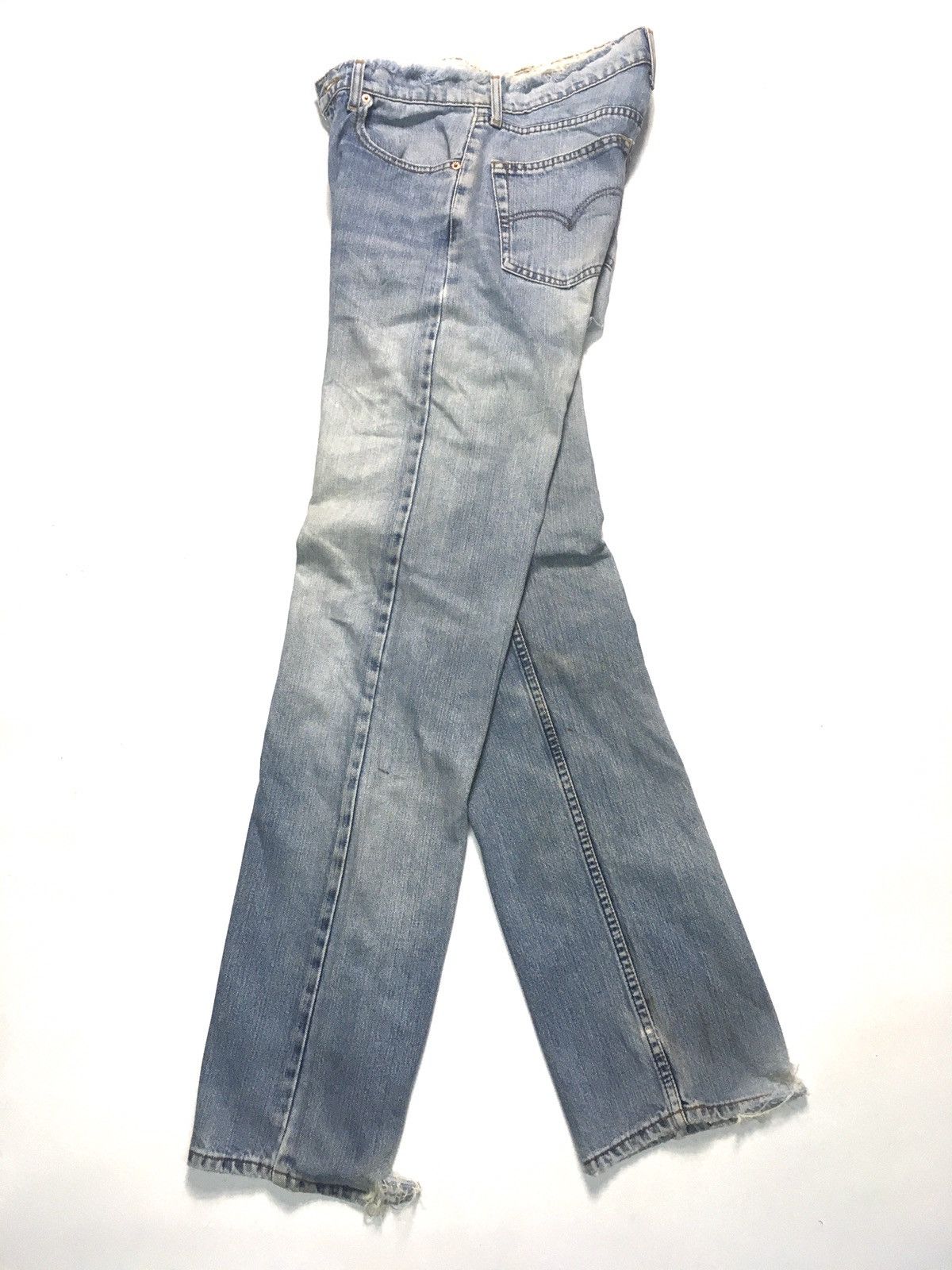 Levi's Vintage Clothing × Vintage Vintage ‘90 Levi’s 512 blue wash distressed denim Size US 29 - 8 Thumbnail