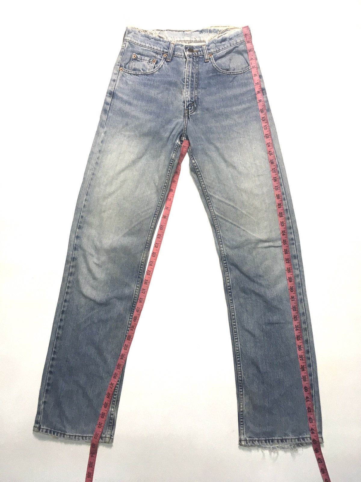 Levi's Vintage Clothing × Vintage Vintage ‘90 Levi’s 512 blue wash distressed denim Size US 29 - 2 Thumbnail