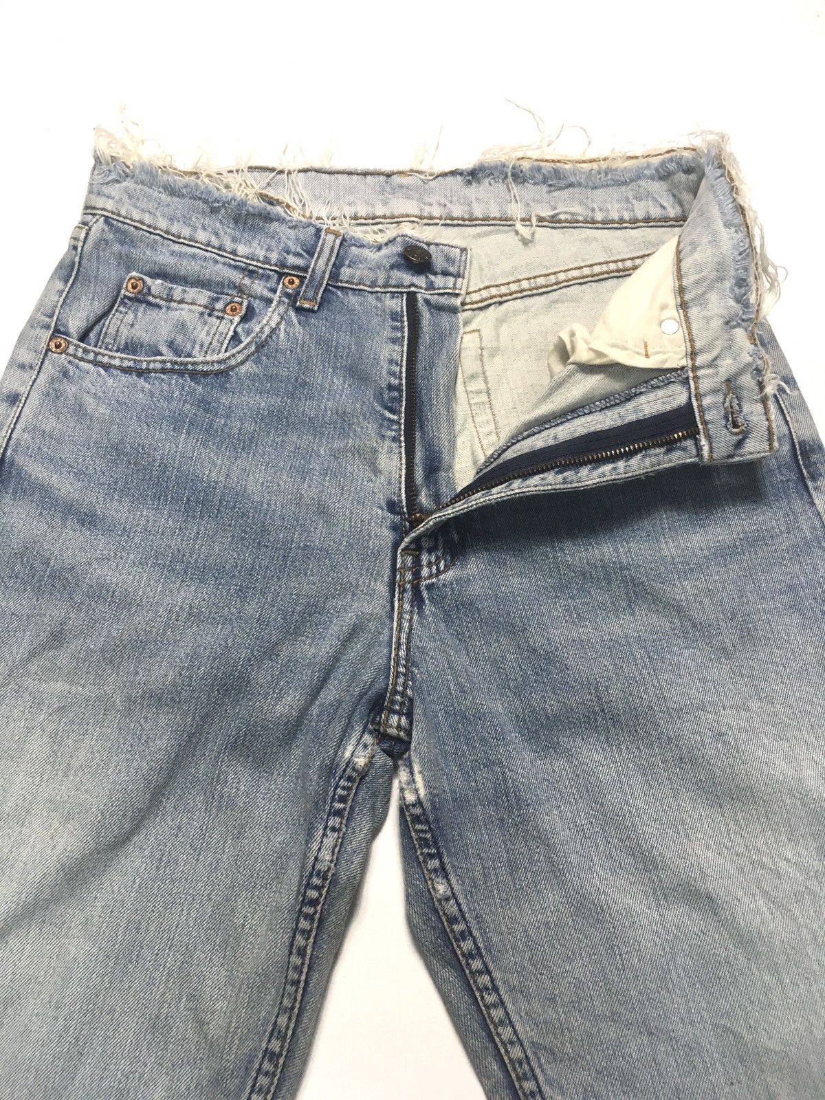 Levi's Vintage Clothing × Vintage Vintage ‘90 Levi’s 512 blue wash distressed denim Size US 29 - 5 Thumbnail