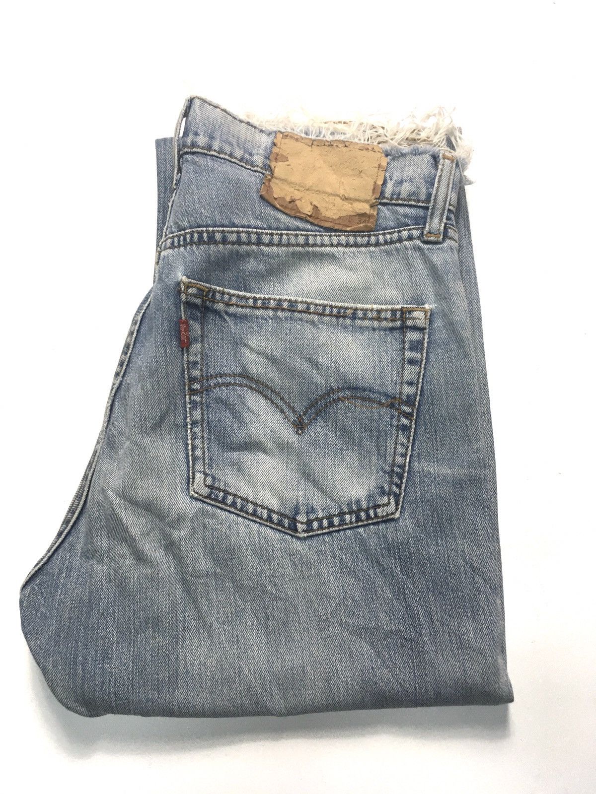 Levi's Vintage Clothing × Vintage Vintage ‘90 Levi’s 512 blue wash distressed denim Size US 29 - 1 Thumbnail