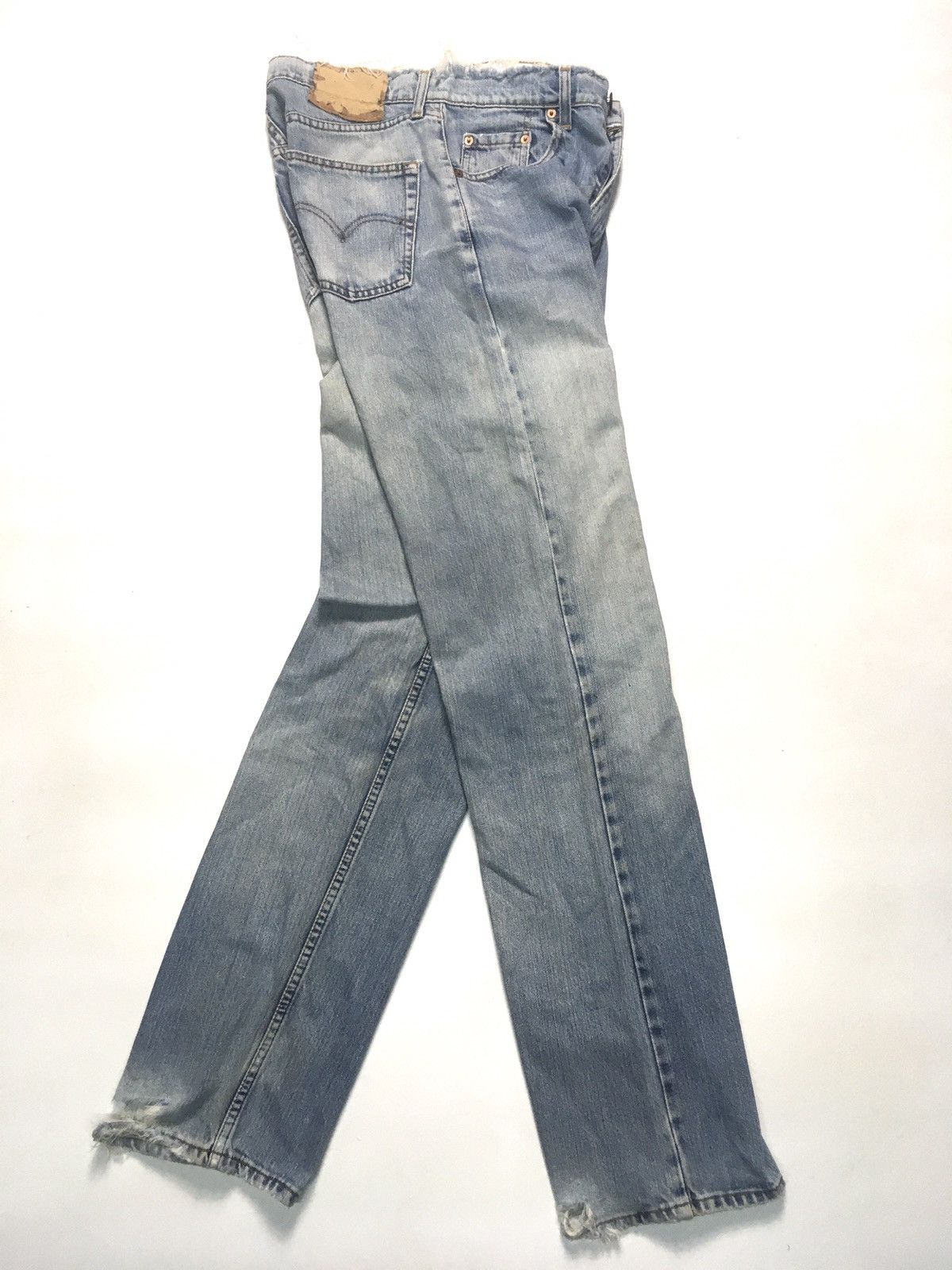 Levi's Vintage Clothing × Vintage Vintage ‘90 Levi’s 512 blue wash distressed denim Size US 29 - 7 Thumbnail