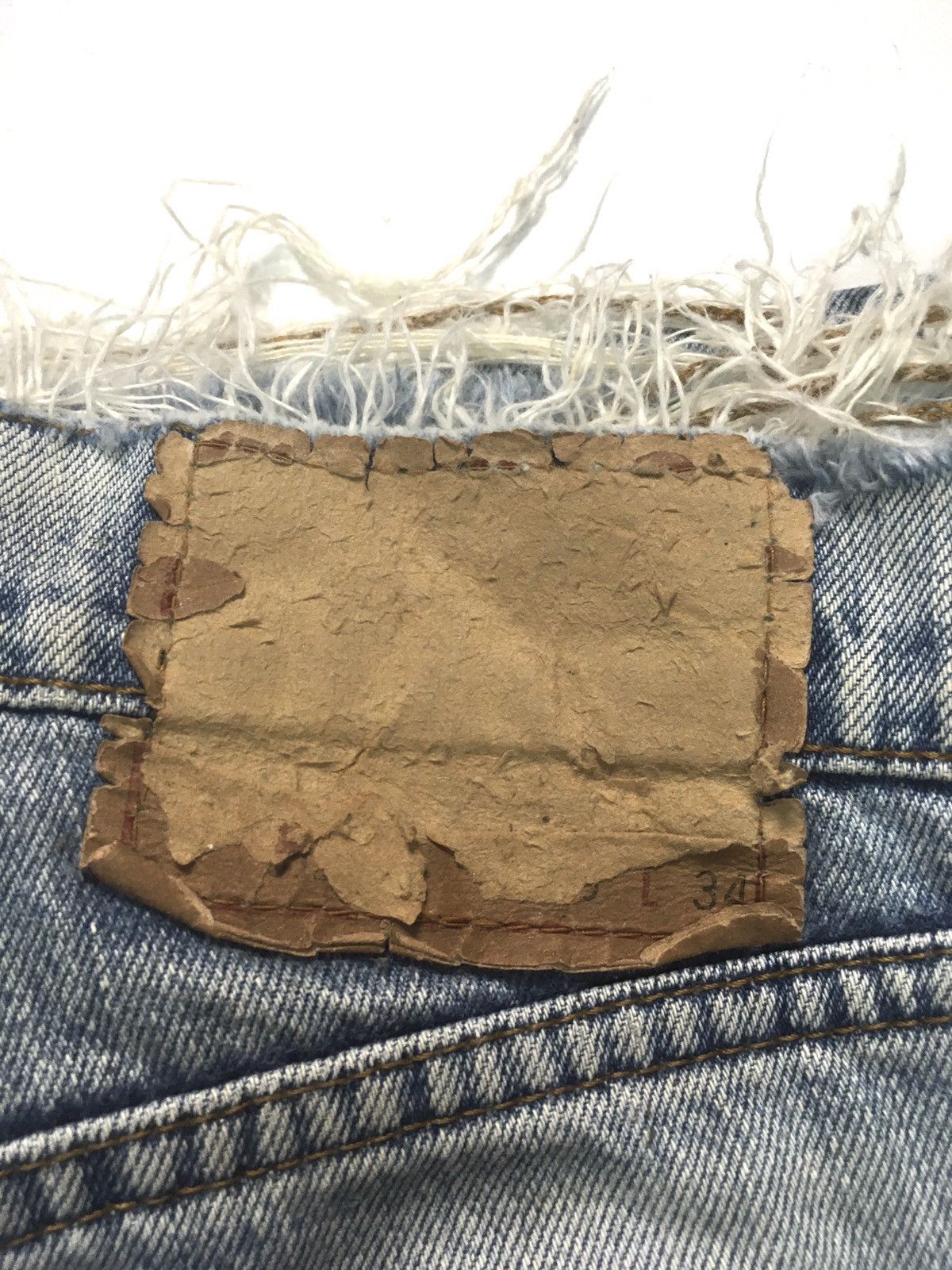 Levi's Vintage Clothing × Vintage Vintage ‘90 Levi’s 512 blue wash distressed denim Size US 29 - 13 Thumbnail
