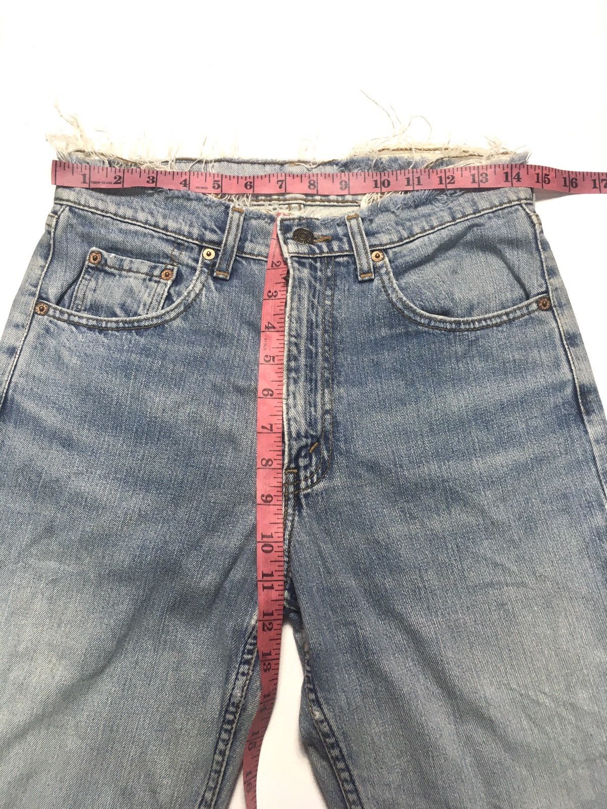 Levi's Vintage Clothing × Vintage Vintage ‘90 Levi’s 512 blue wash distressed denim Size US 29 - 3 Thumbnail