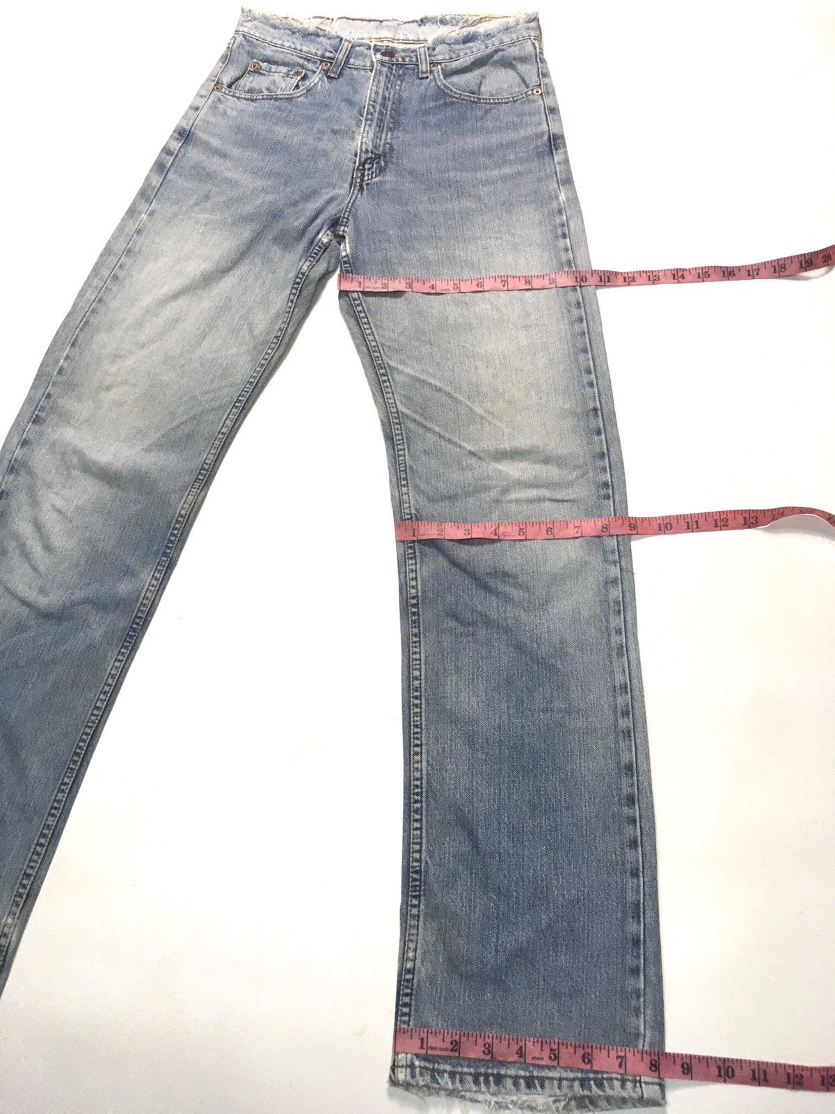 Levi's Vintage Clothing × Vintage Vintage ‘90 Levi’s 512 blue wash distressed denim Size US 29 - 4 Thumbnail