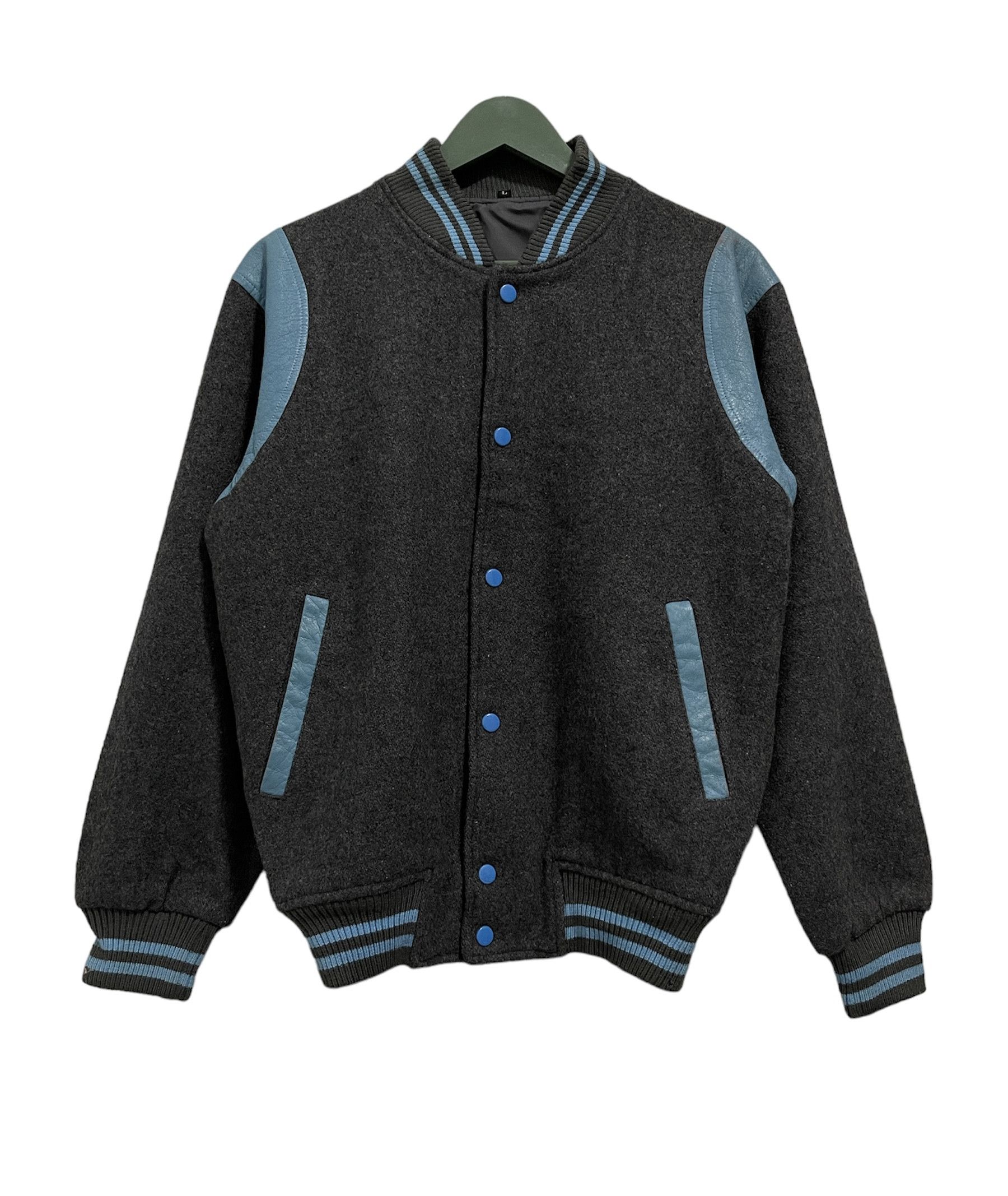 Vintage Japanese Brand Two Tone Wool Varsity Jacket Size US S / EU 44-46 / 1 - 1 Thumbnail