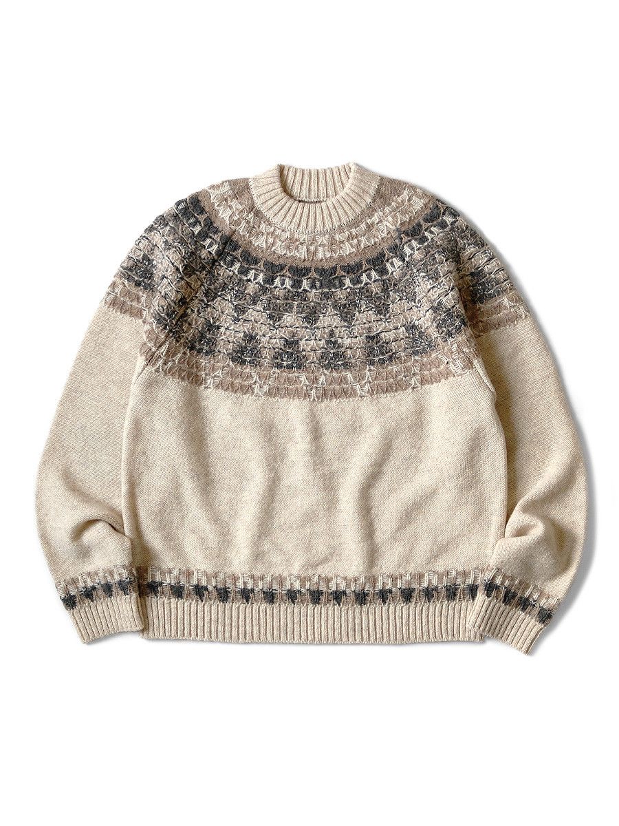Kapital Kapital 5G Wool Nordic Smile Patch Sweater Size US M / EU 48-50 / 2 - 2 Thumbnail