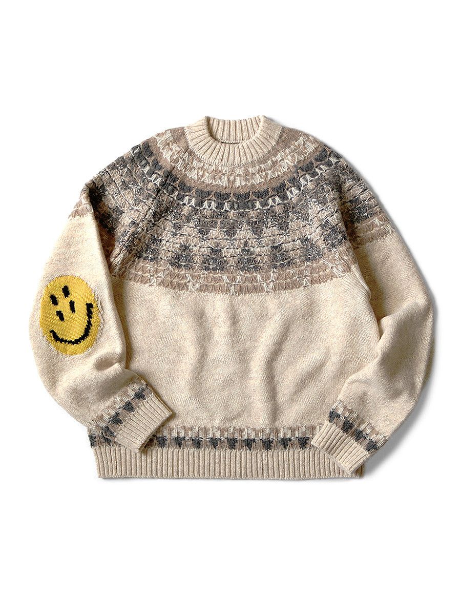 Kapital Kapital 5G Wool Nordic Smile Patch Sweater Size US M / EU 48-50 / 2 - 1 Thumbnail