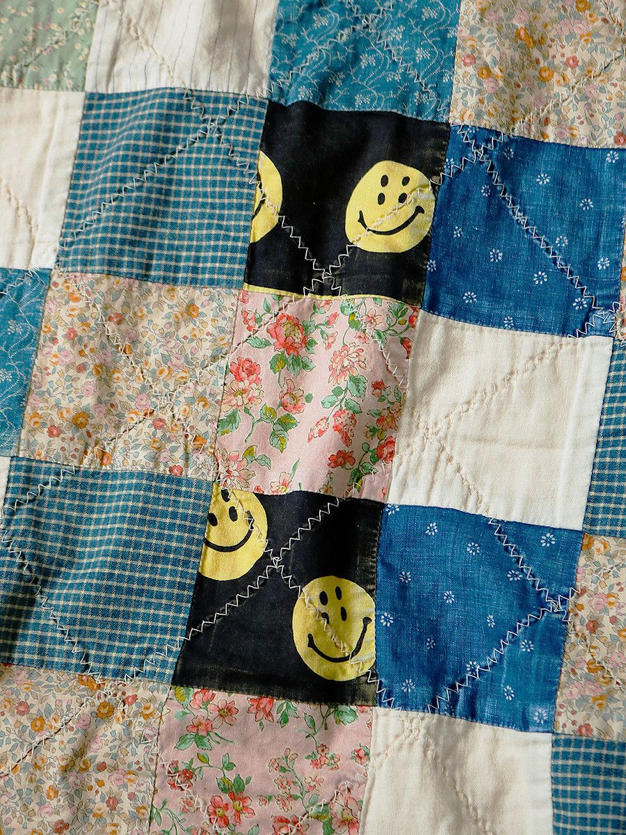 Kapital Kapital 2-tone Fleece Quilt Rain Smile Big Sweatshirt Size US M / EU 48-50 / 2 - 3 Thumbnail