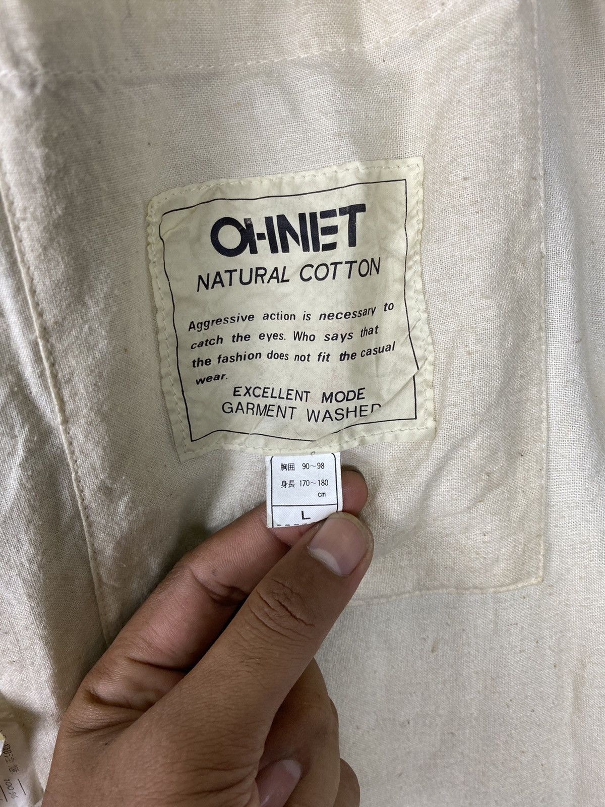 Japanese Brand × Vintage OHNET NATURAL COTTON BUTTON JACKET MULTI-POCKET Size US L / EU 52-54 / 3 - 13 Thumbnail