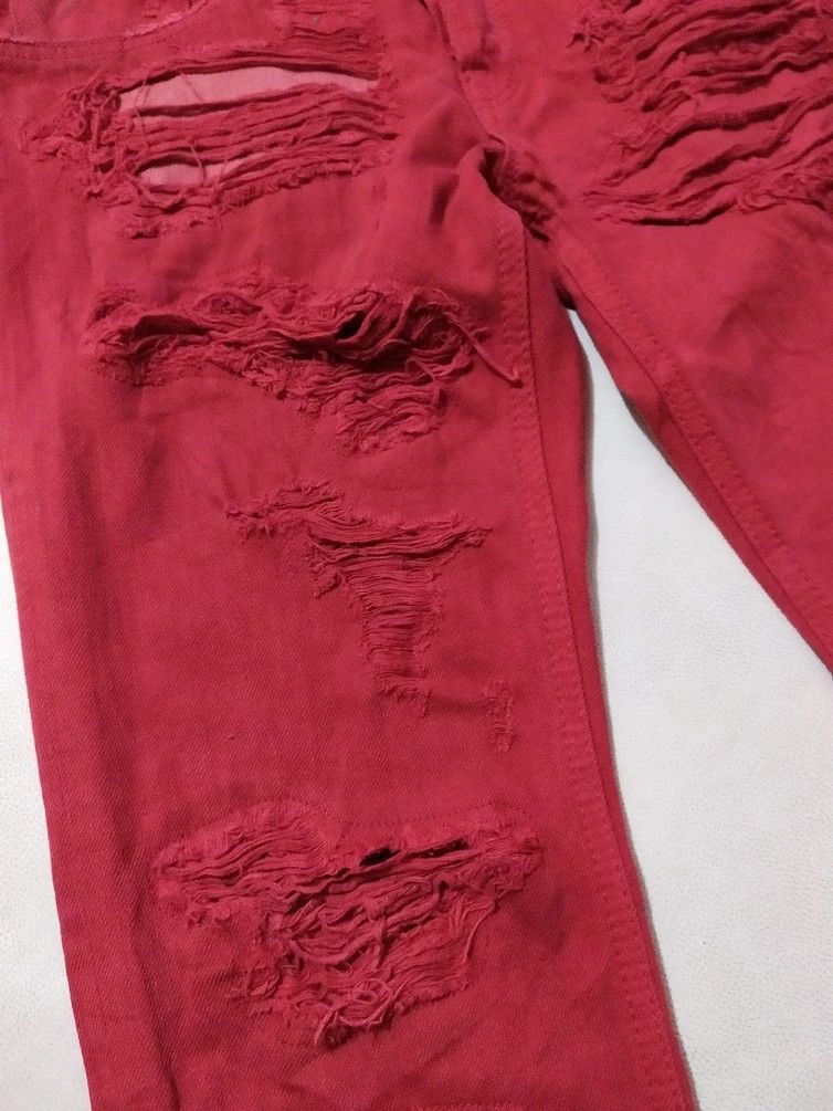 Japanese Brand 🔥RNA Japan Extremely Lots Distressed Pant Mummy Punk Design Size US 30 / EU 46 - 5 Thumbnail