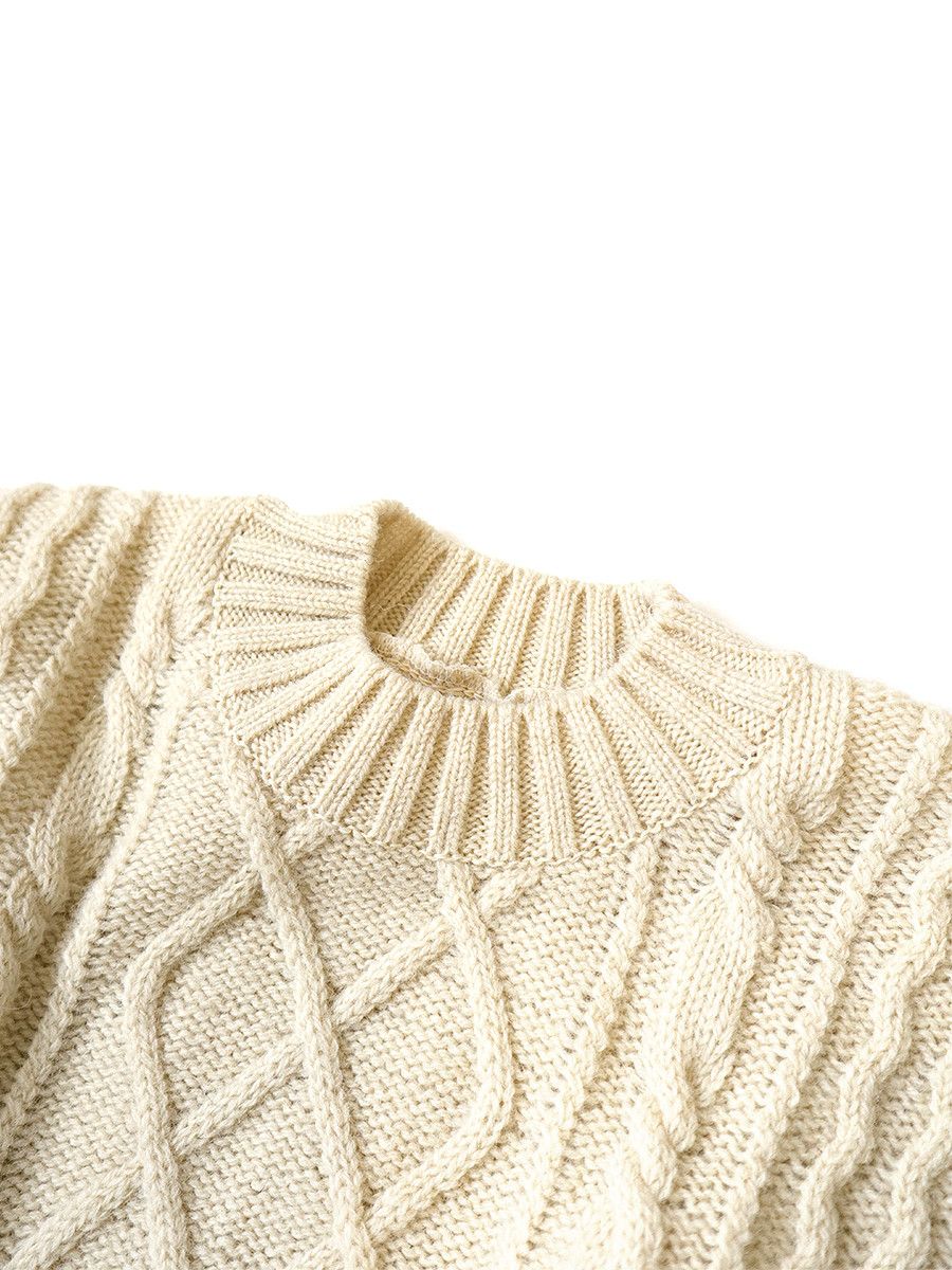 Kapital Kapital 5G Wool Cable Knit Smiley Patch Crew Sweater Size US M / EU 48-50 / 2 - 4 Thumbnail