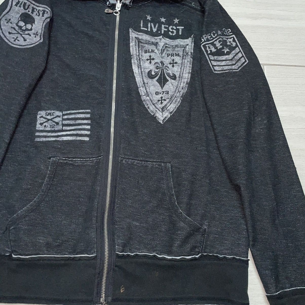 Affliction Affliction reversible zip up hoodie wings & skulls Size US XL / EU 56 / 4 - 9 Thumbnail