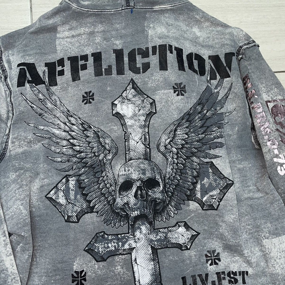 Affliction Affliction reversible zip up hoodie wings & skulls Size US XL / EU 56 / 4 - 8 Thumbnail