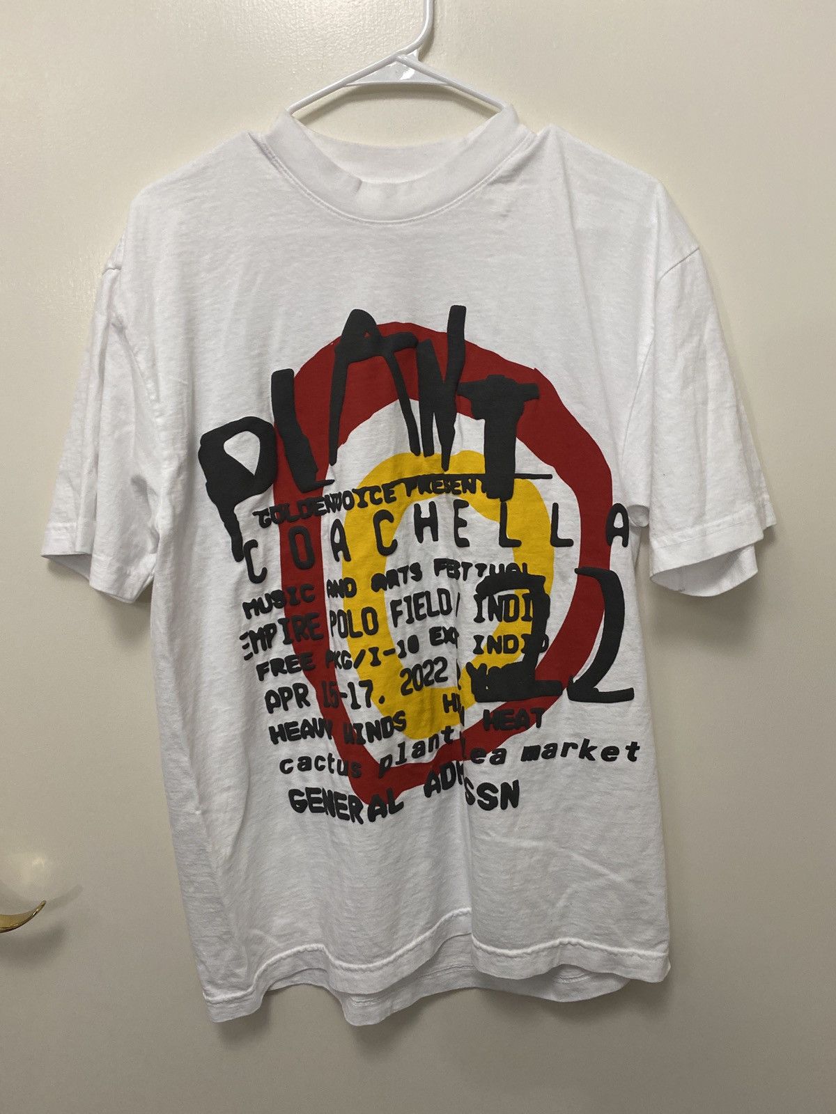image of Cactus Plant Flea Market x Coachella Cpfm X Coachella Tee in White, Men's (Size Medium)