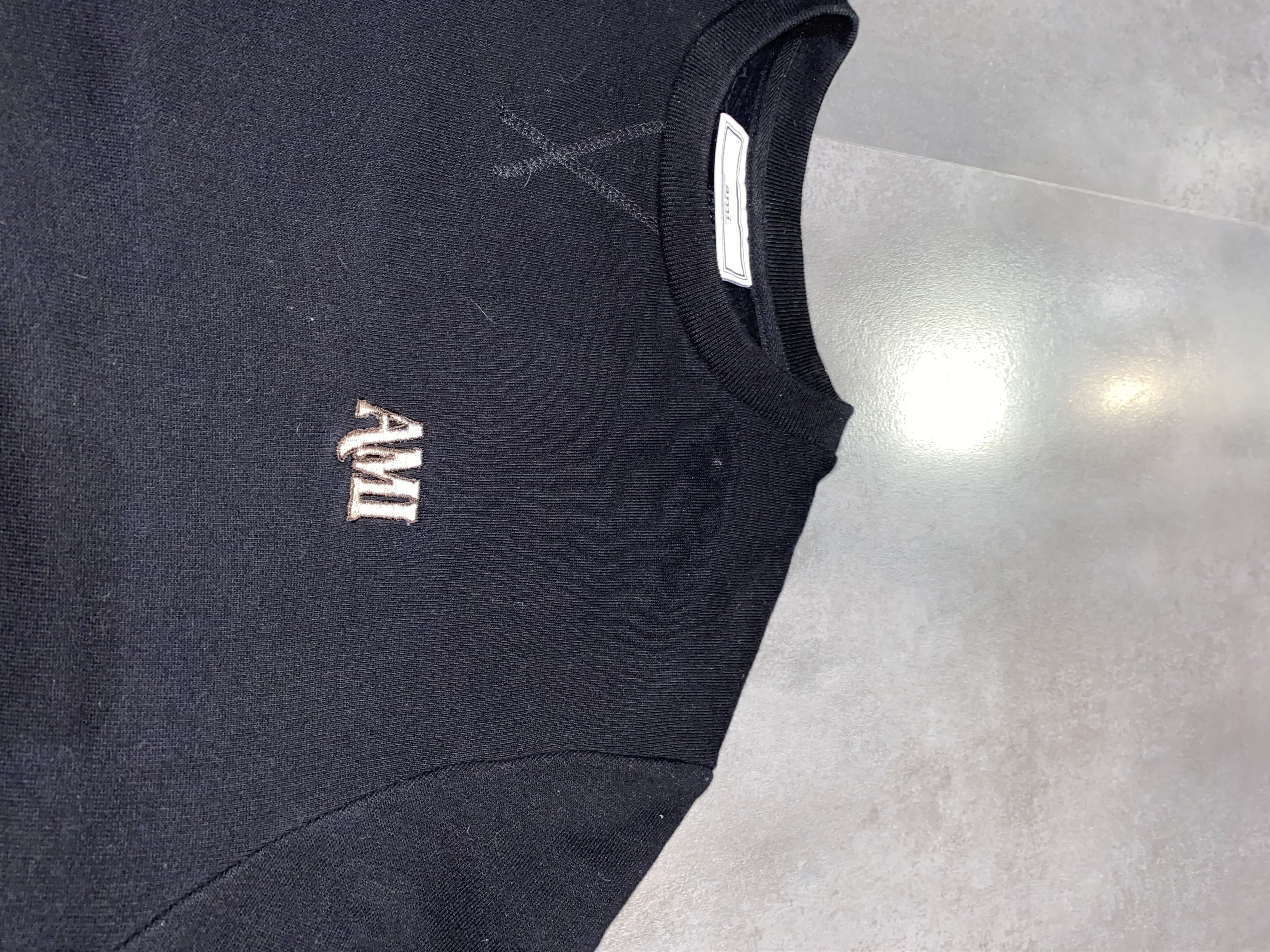 AMI AMI by Alexandre Mattiussi Small Logo Black Crewneck Size US M / EU 48-50 / 2 - 9 Thumbnail