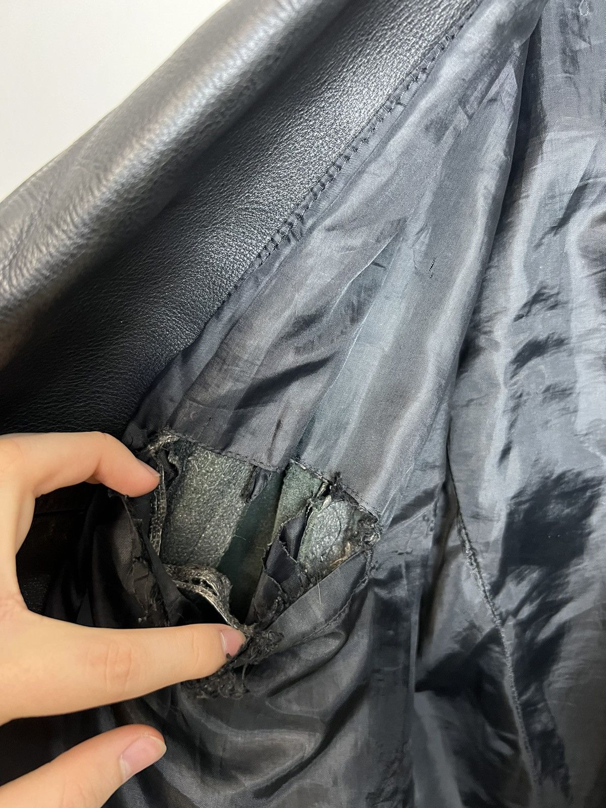 Genuine Leather Rare 90s Biker Real Genuine Leather Metal Jacket Rock Size US XL / EU 56 / 4 - 13 Thumbnail
