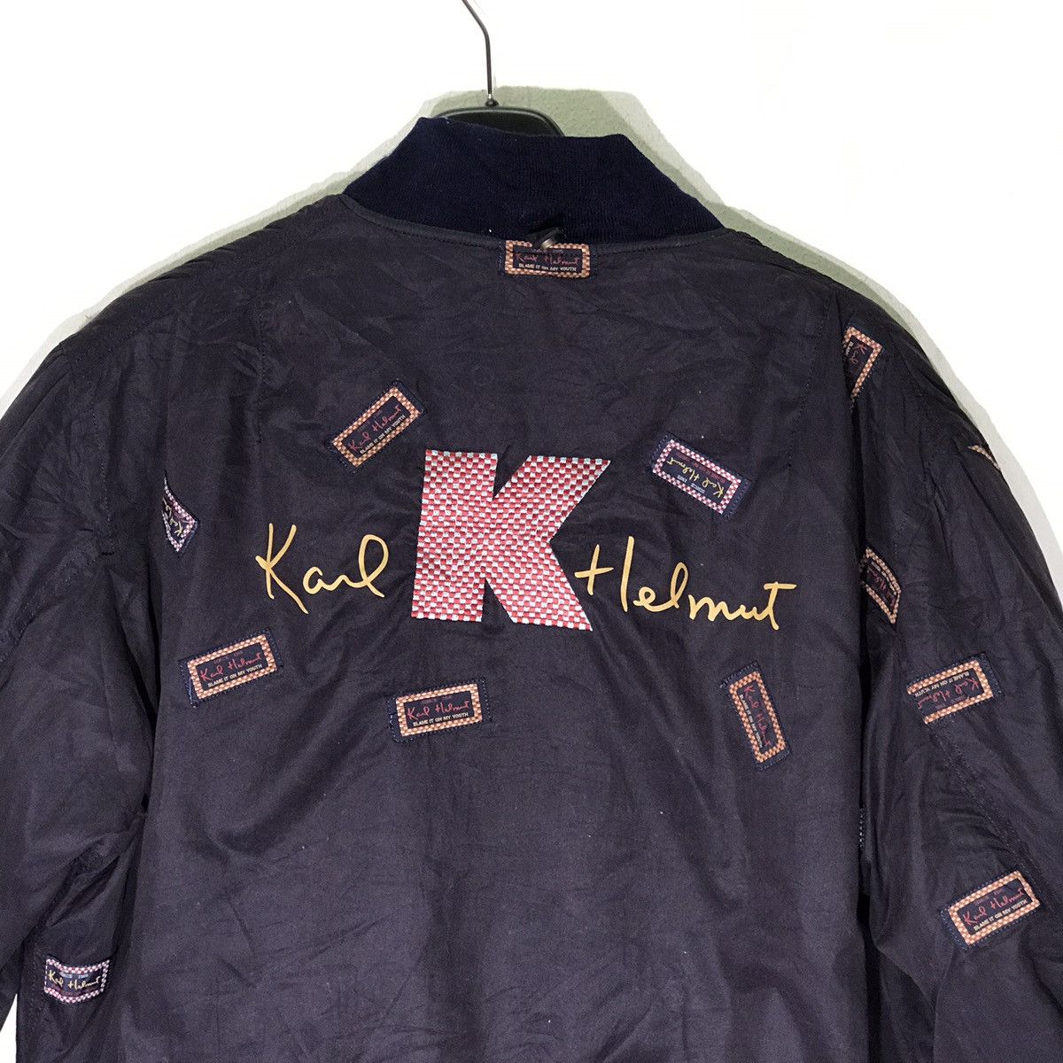 KARL HELMUT】90s crazy tag bomber jacket