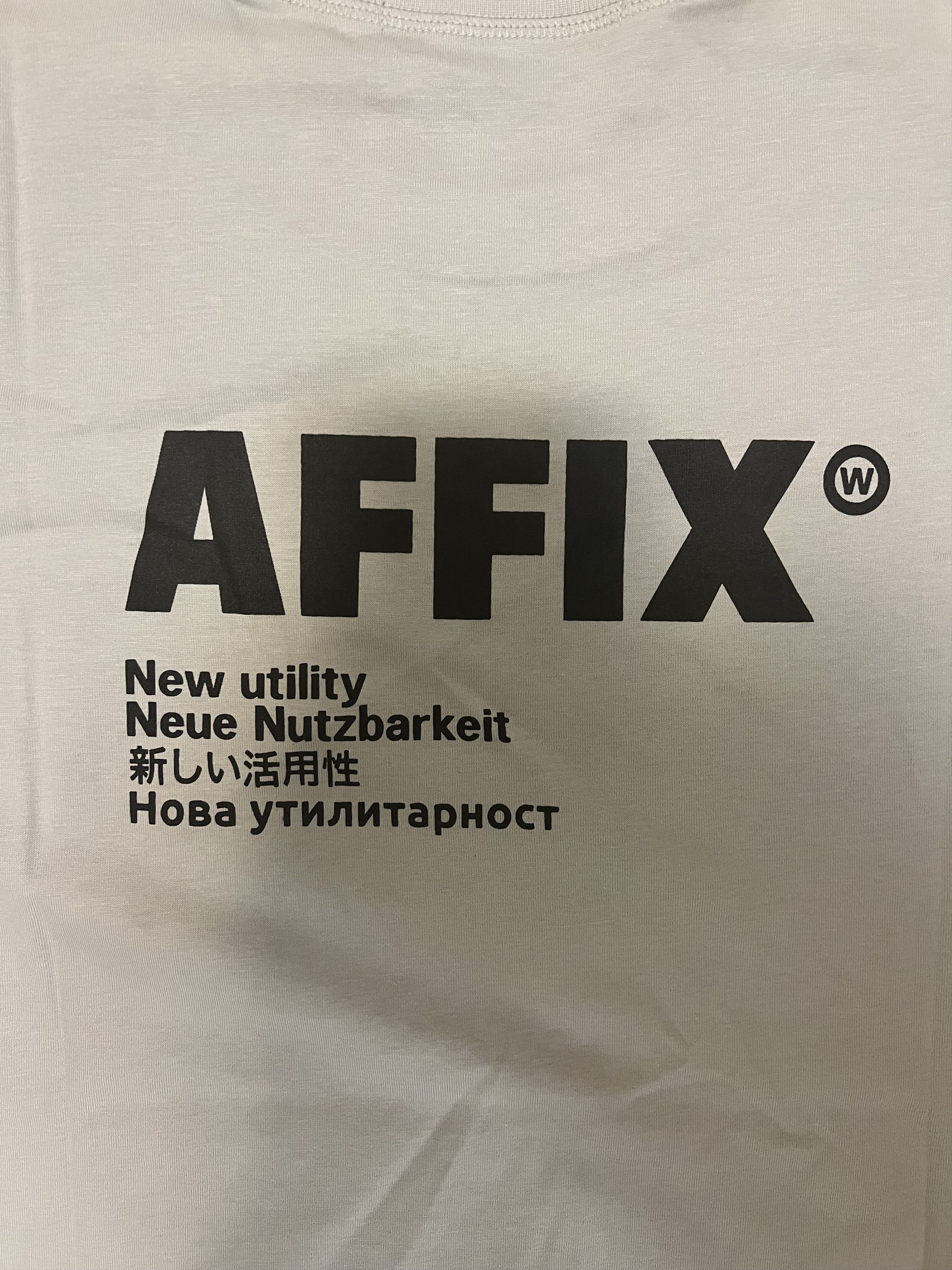 AFFXWRKS 💚 SS21 Affix Works Standardised Logo T-Shirt Powder Grey Size US M / EU 48-50 / 2 - 3 Thumbnail