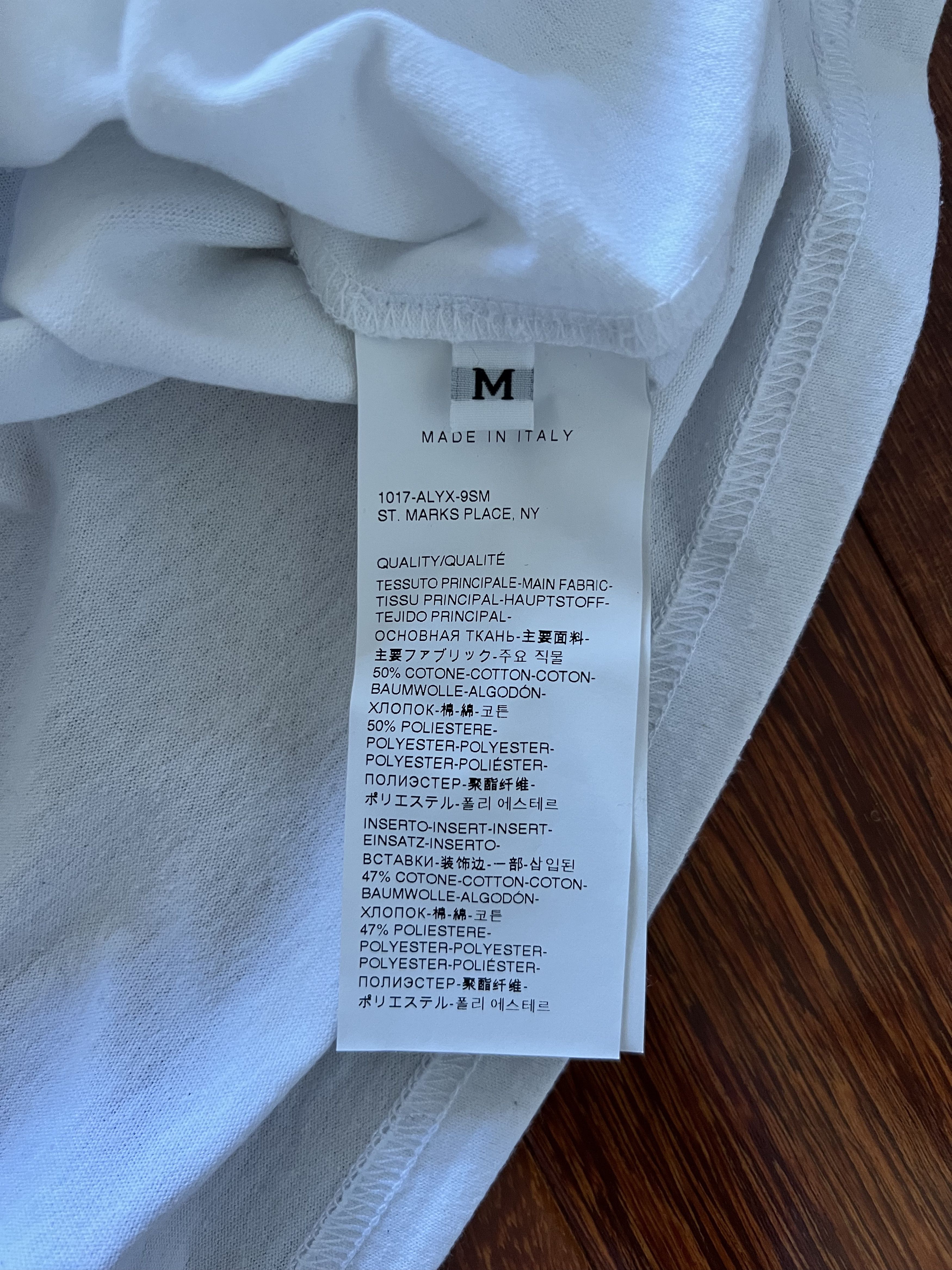 1017 ALYX 9SM × Alyx 💚 SS19 Alyx 'Endless' Collection Logo White Tee Medium Size US M / EU 48-50 / 2 - 7 Thumbnail