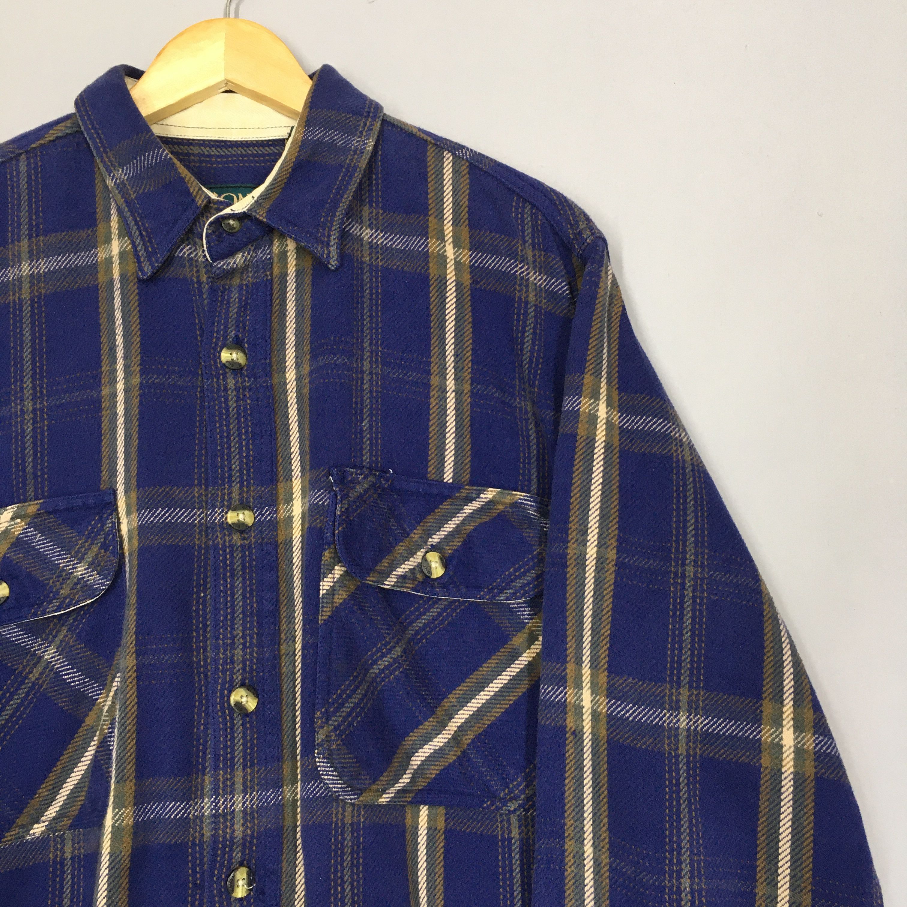 Flannel × Vintage Vintage Elk Mont Plaid Checkered Flannel Shirt XLarge Size US XL / EU 56 / 4 - 2 Thumbnail