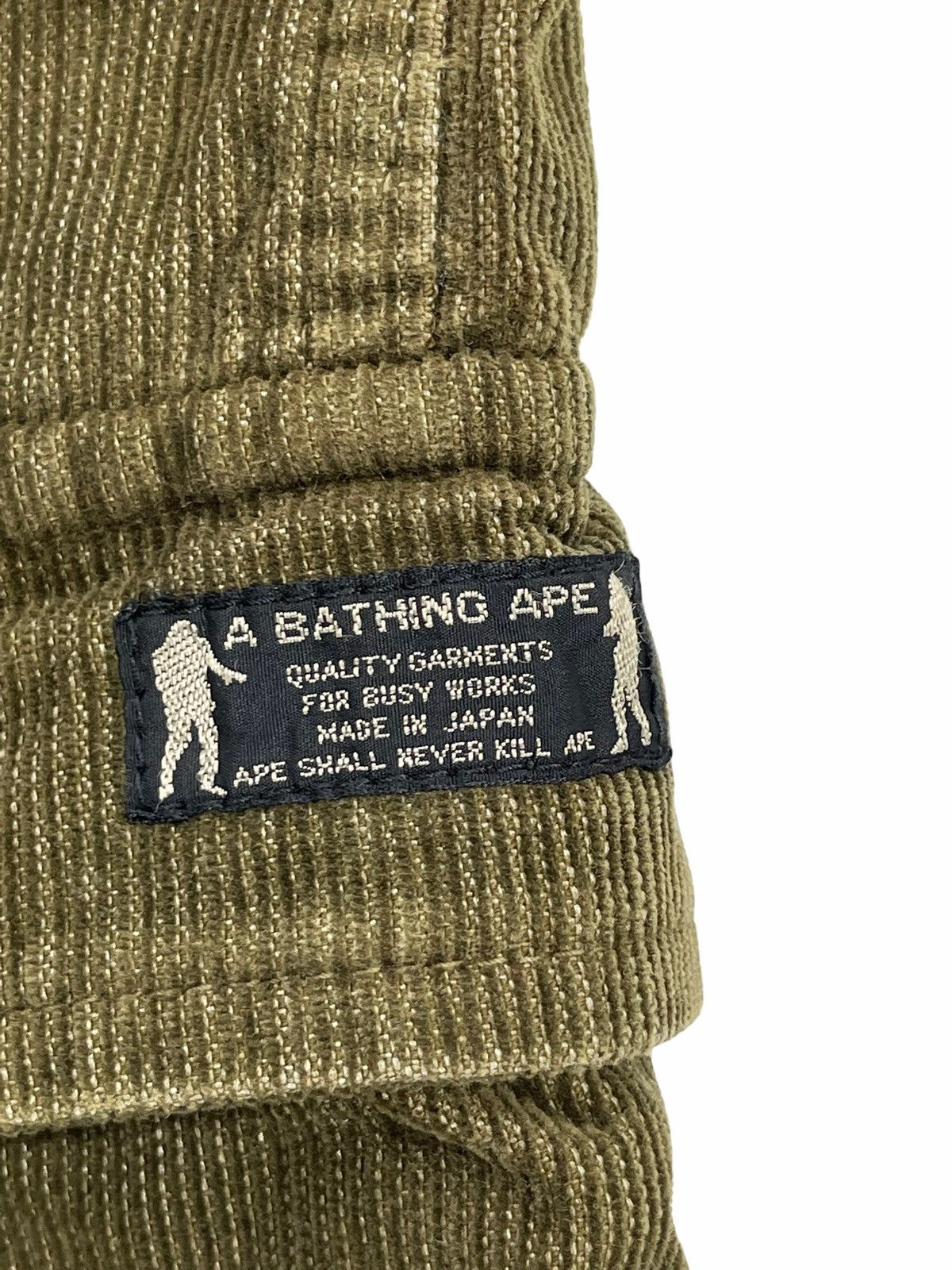 Bape Vintage A Bathing Ape Corduroy Cargo Pants Size US 34 / EU 50 - 5 Thumbnail