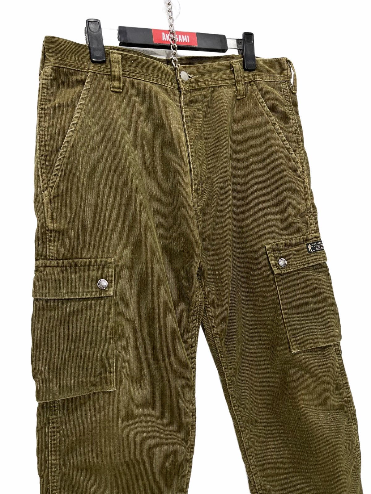 Bape Vintage A Bathing Ape Corduroy Cargo Pants Size US 34 / EU 50 - 1 Thumbnail