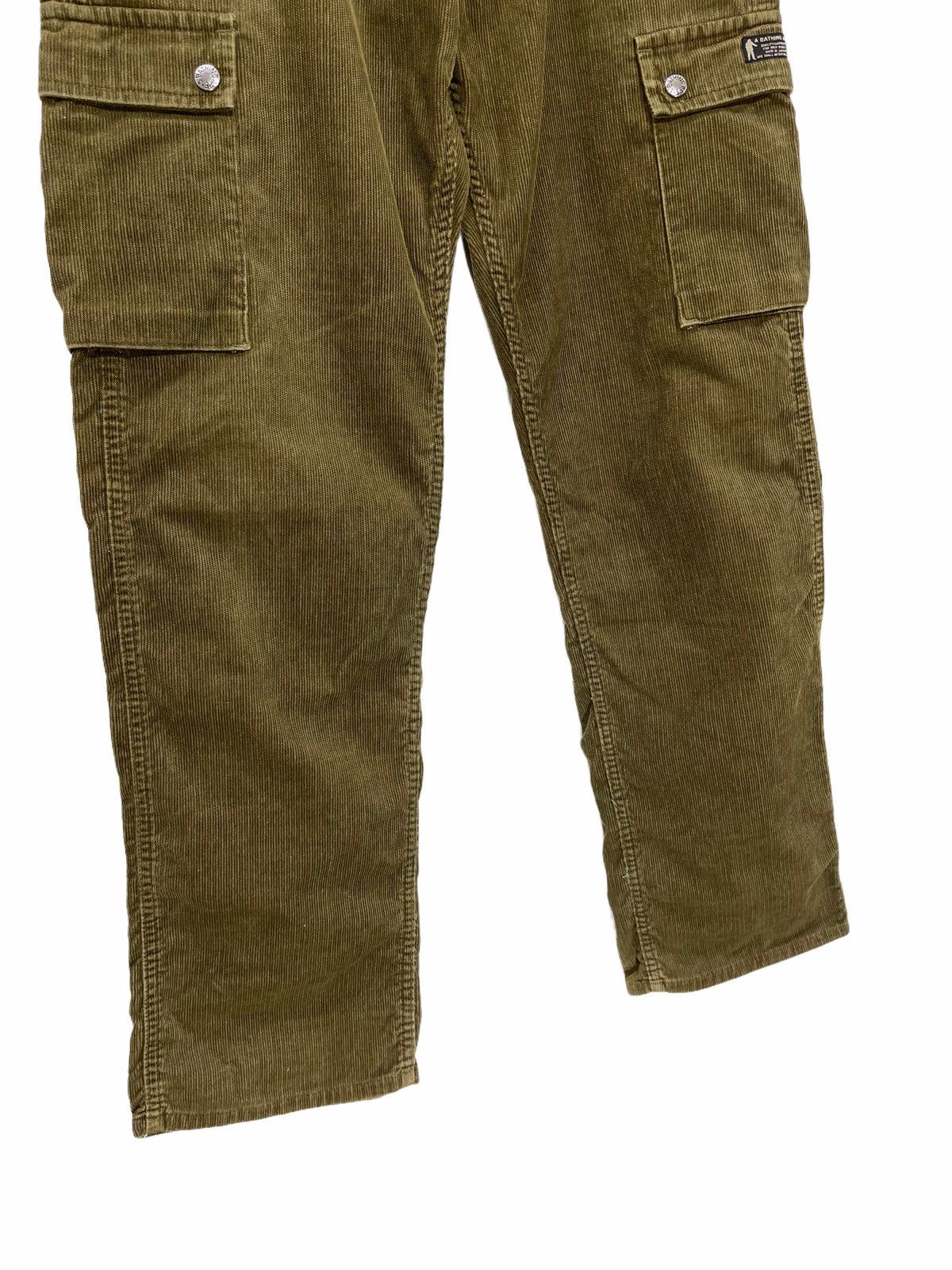 Bape Vintage A Bathing Ape Corduroy Cargo Pants Size US 34 / EU 50 - 3 Thumbnail