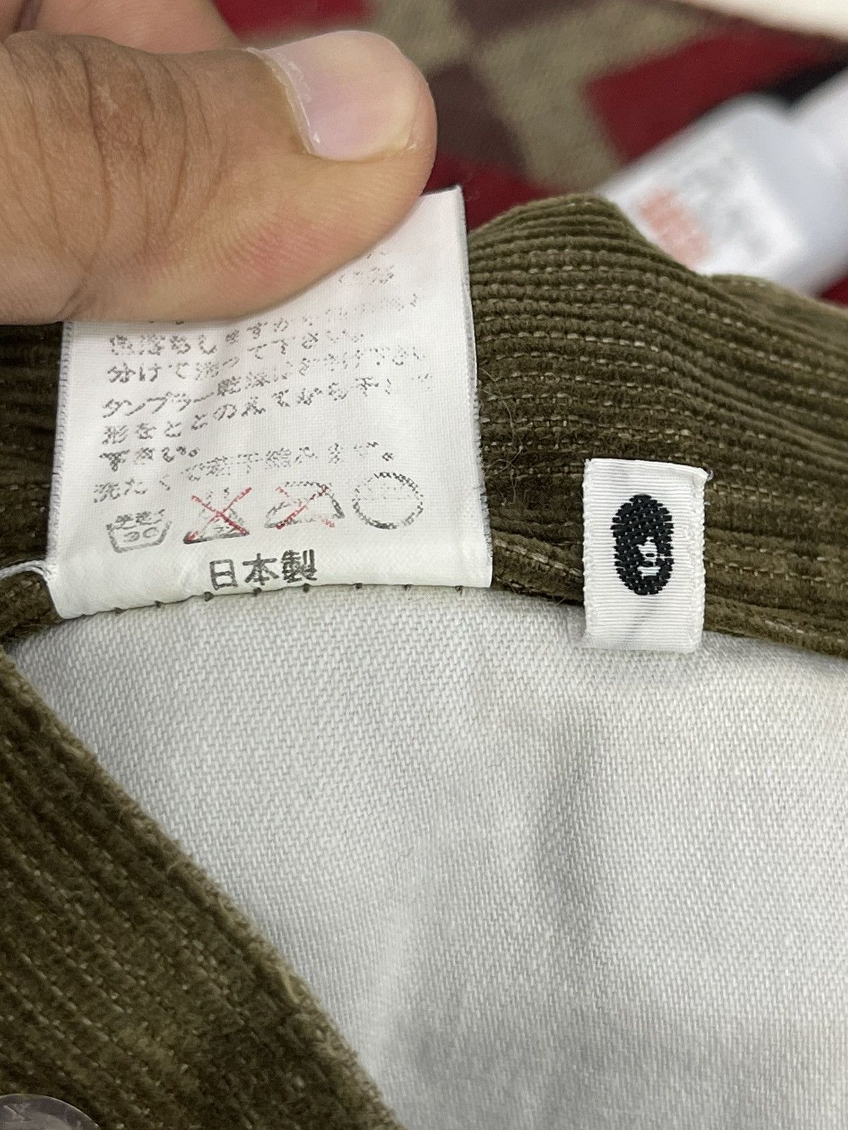 Bape Vintage A Bathing Ape Corduroy Cargo Pants Size US 34 / EU 50 - 11 Thumbnail