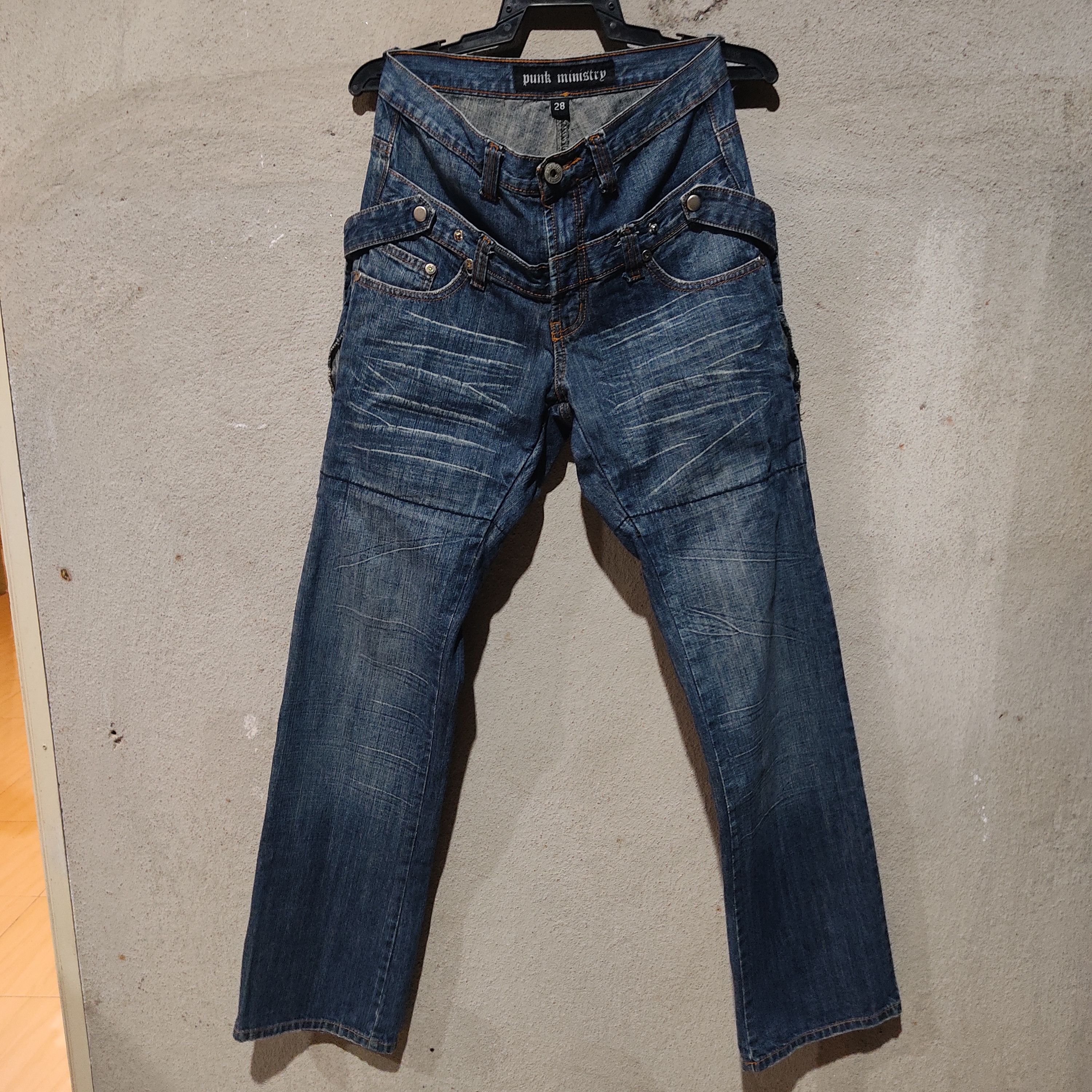 Japanese Brand Punk Ministry 9 Multipocket Doublewaist Jeans Size US 28 / EU 44 - 1 Thumbnail