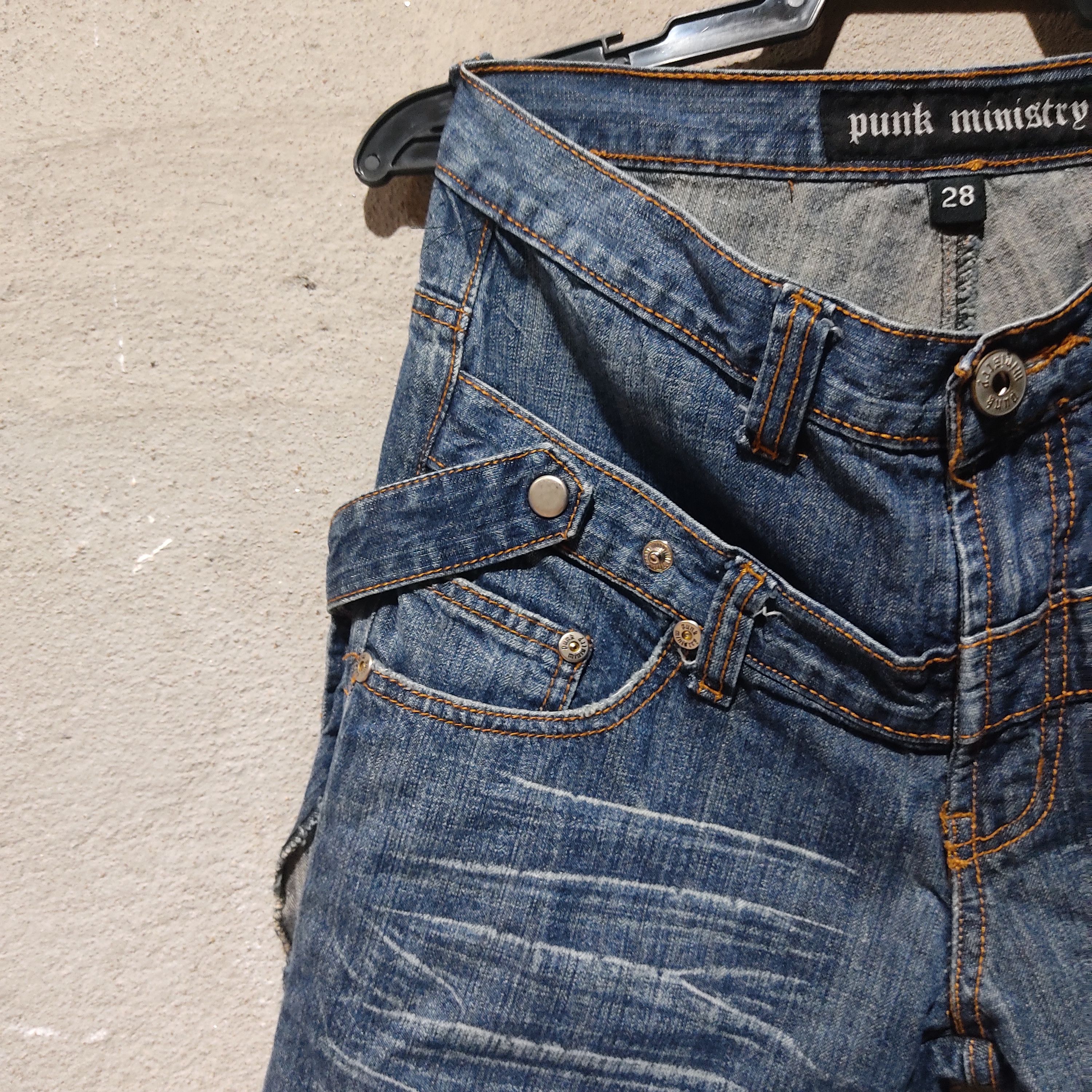 Japanese Brand Punk Ministry 9 Multipocket Doublewaist Jeans Size US 28 / EU 44 - 6 Thumbnail