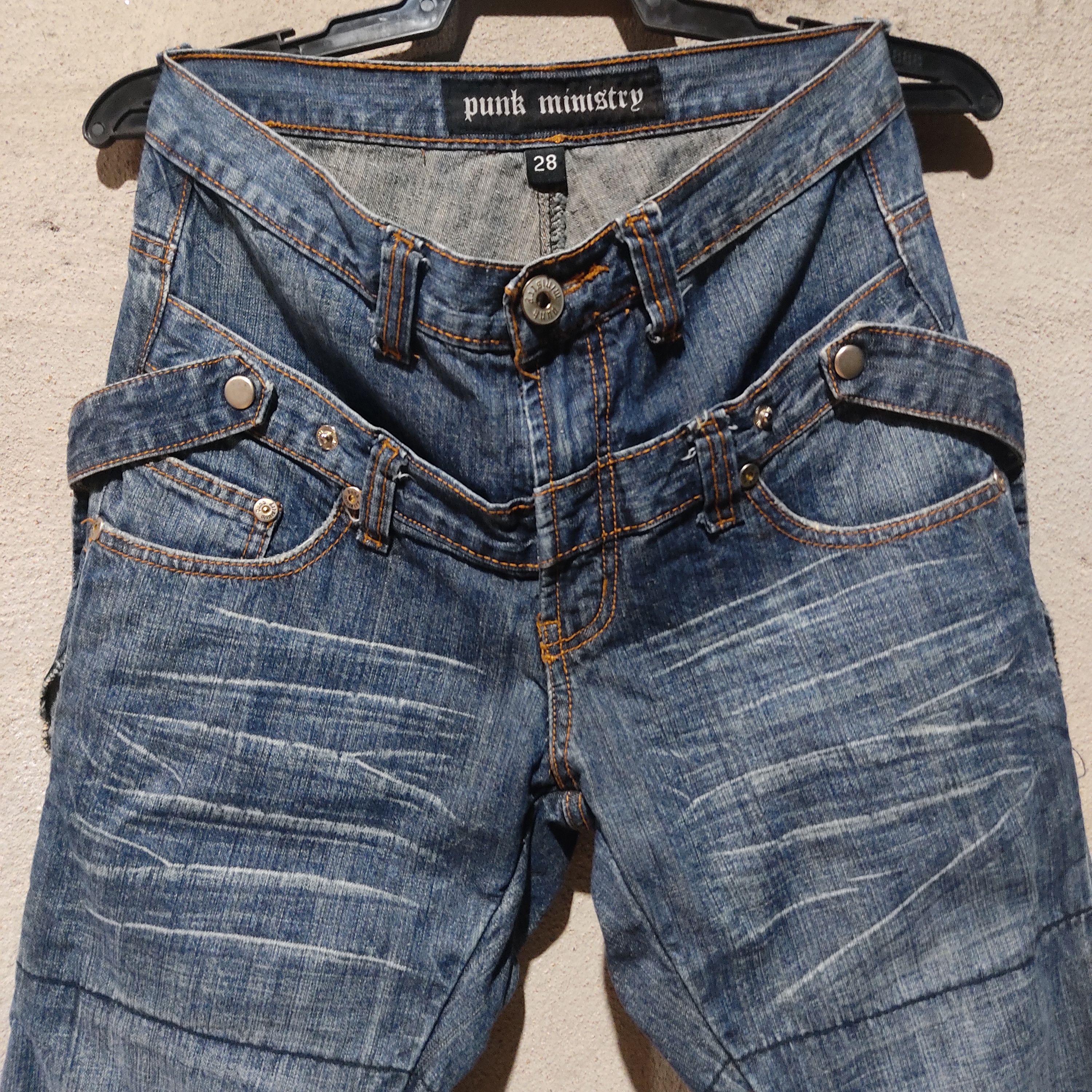 Japanese Brand Punk Ministry 9 Multipocket Doublewaist Jeans Size US 28 / EU 44 - 3 Thumbnail
