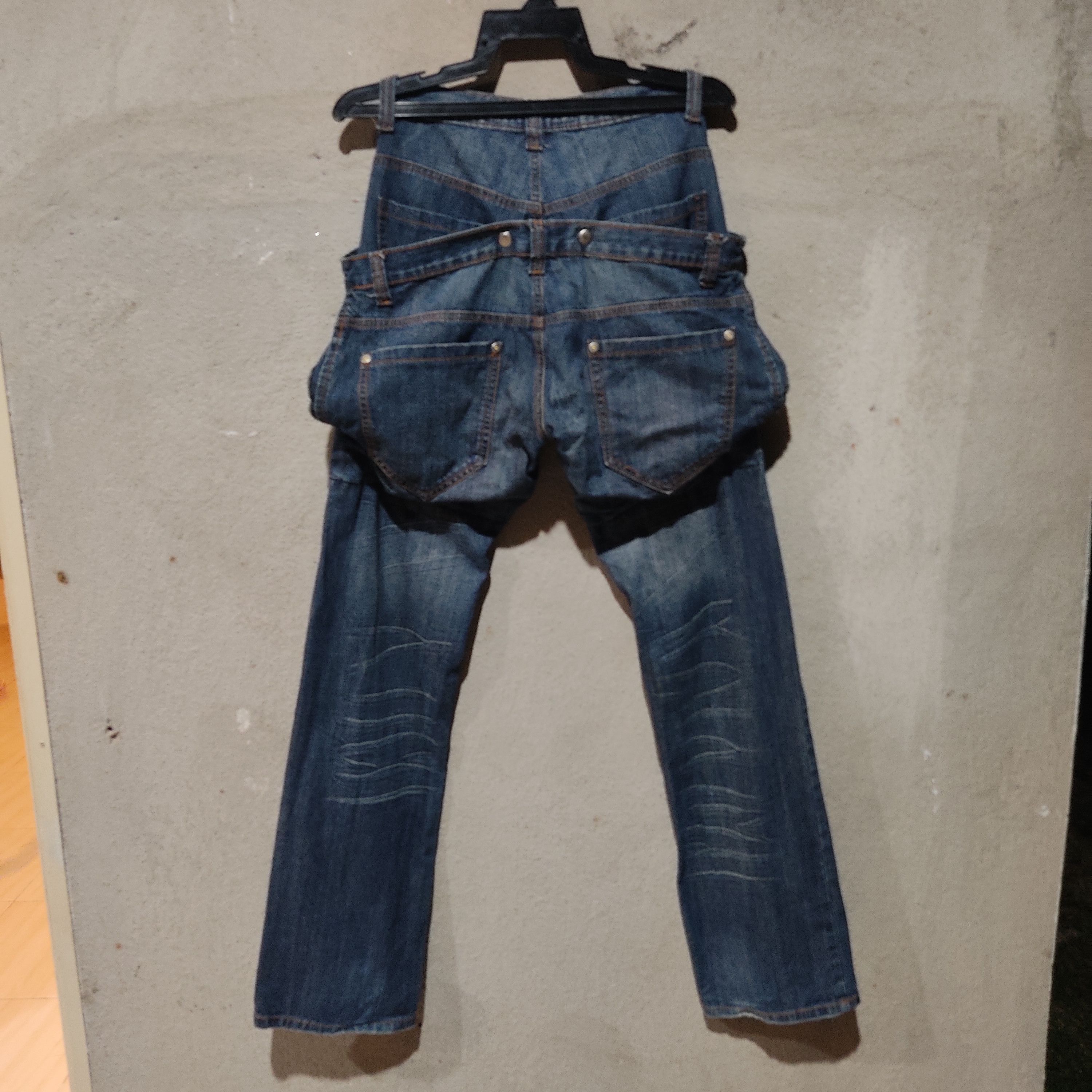 Japanese Brand Punk Ministry 9 Multipocket Doublewaist Jeans Size US 28 / EU 44 - 2 Thumbnail