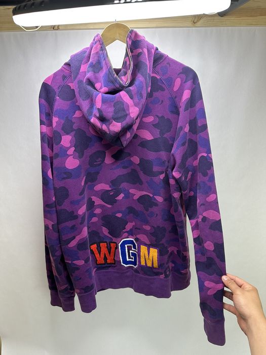 Purple BAPE Hoodie  Purple Camo Shark Hoodie