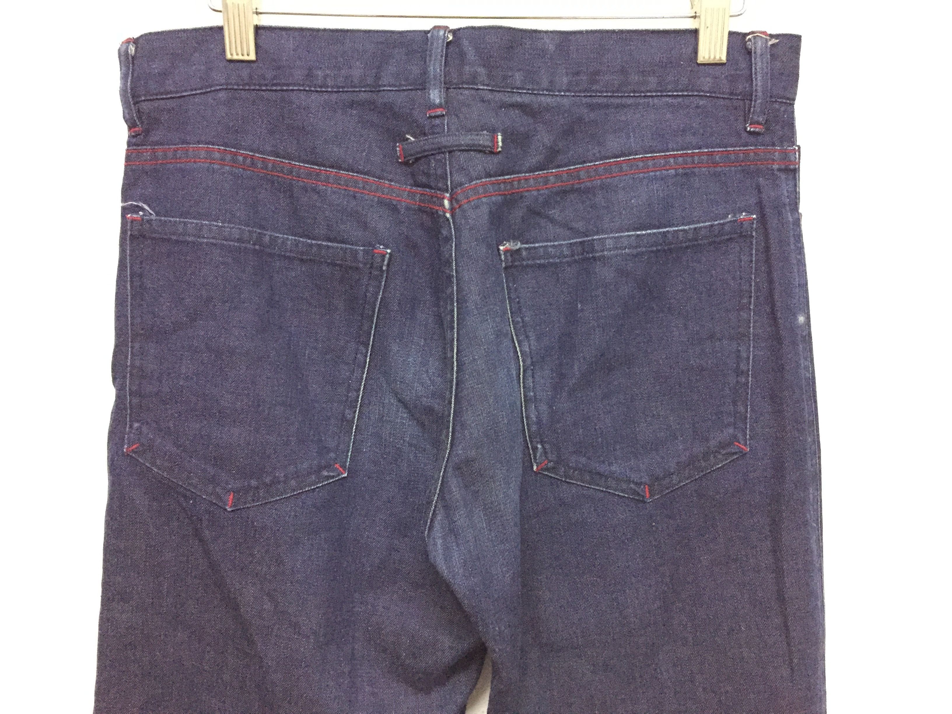 Jean Paul Gaultier 90's Cros Button Detailing contrast stitching pants Size US 29 - 11 Thumbnail